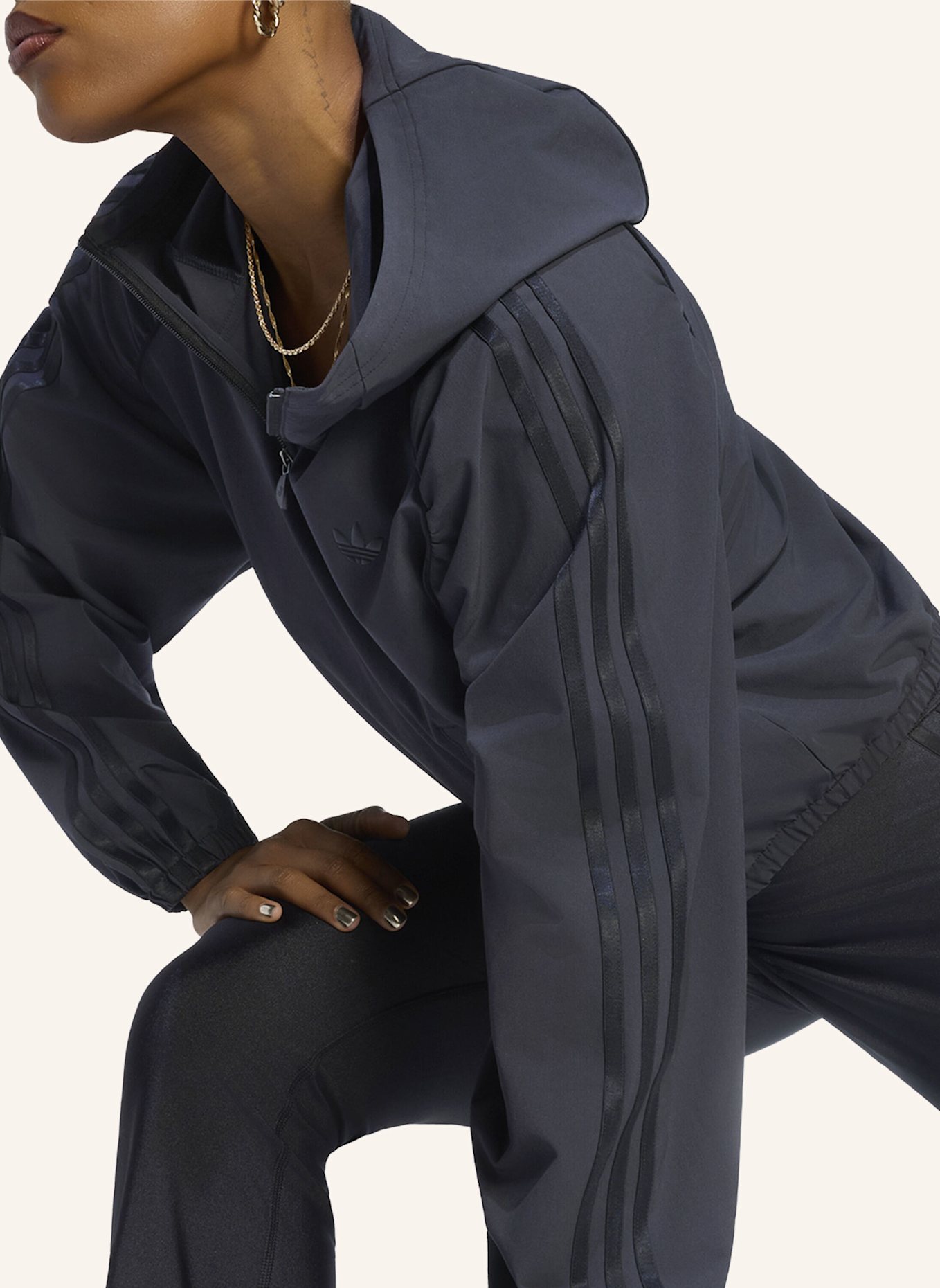 adidas ADIDAS ORIGINALS SPORT COVERUP JACKE: SCHWARZ