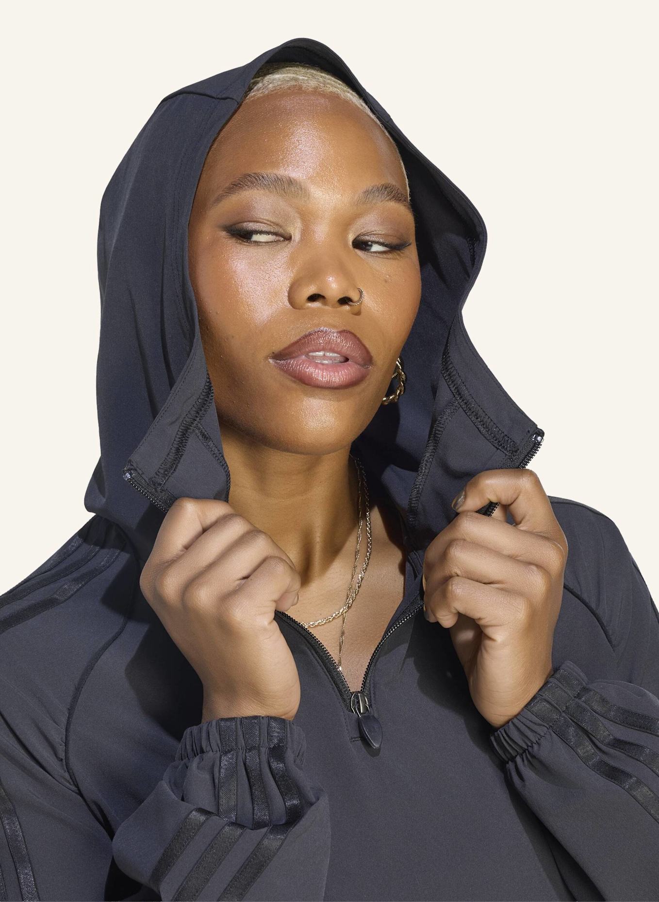 adidas ADIDAS ORIGINALS SPORT COVERUP JACKE: SCHWARZ