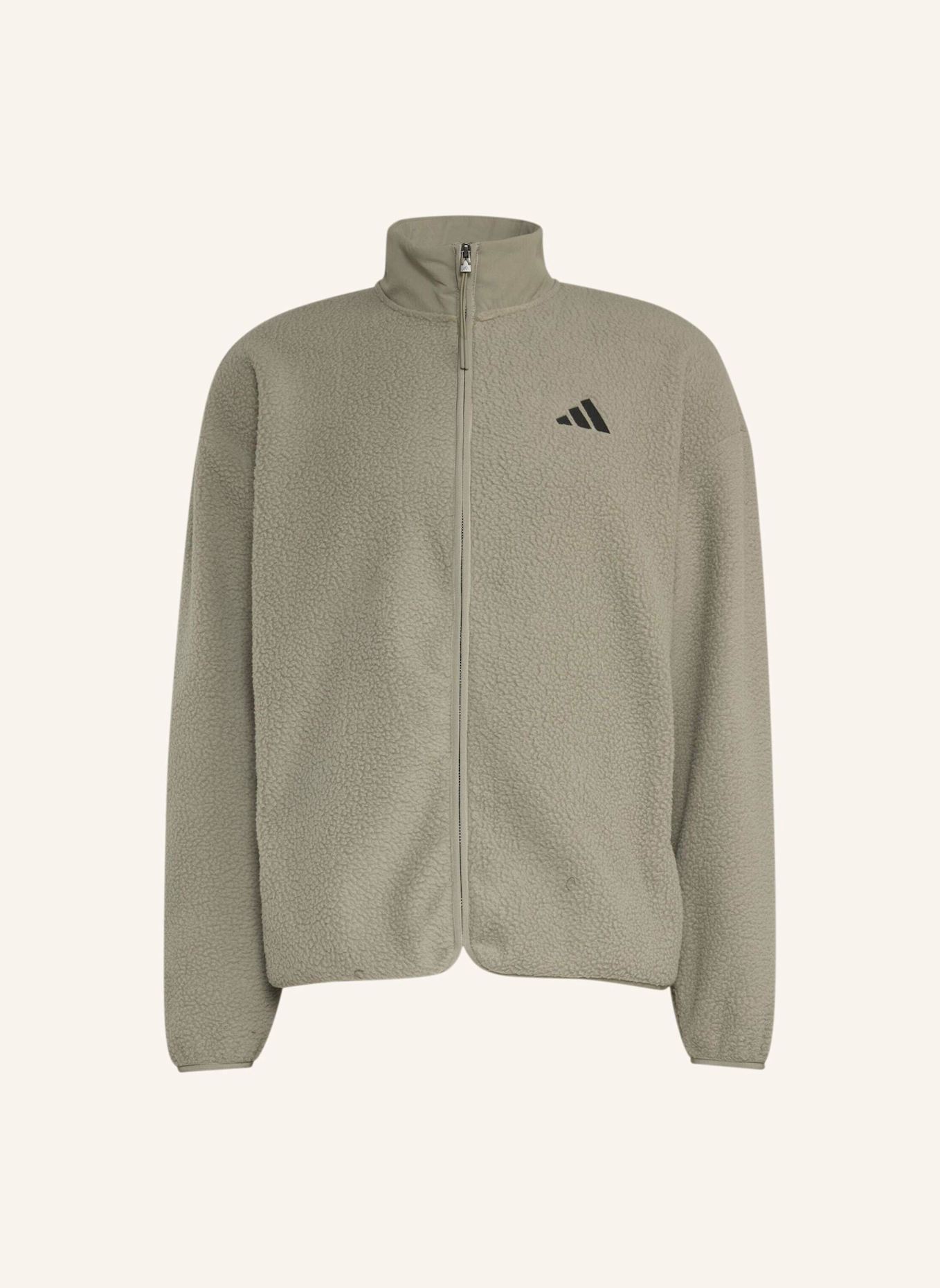 adidas CITY TECH 3-STREIFEN FLEECEJACKE, DURCHGEHENDER REISSVERSCHLUSS: SILBER