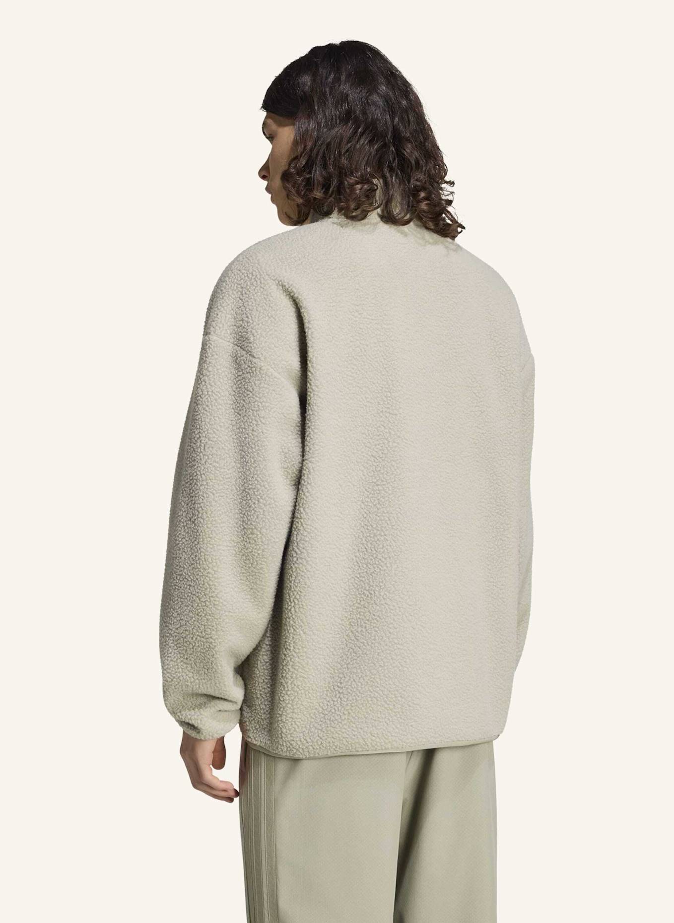adidas CITY TECH 3-STREIFEN FLEECEJACKE, DURCHGEHENDER REISSVERSCHLUSS: SILBER