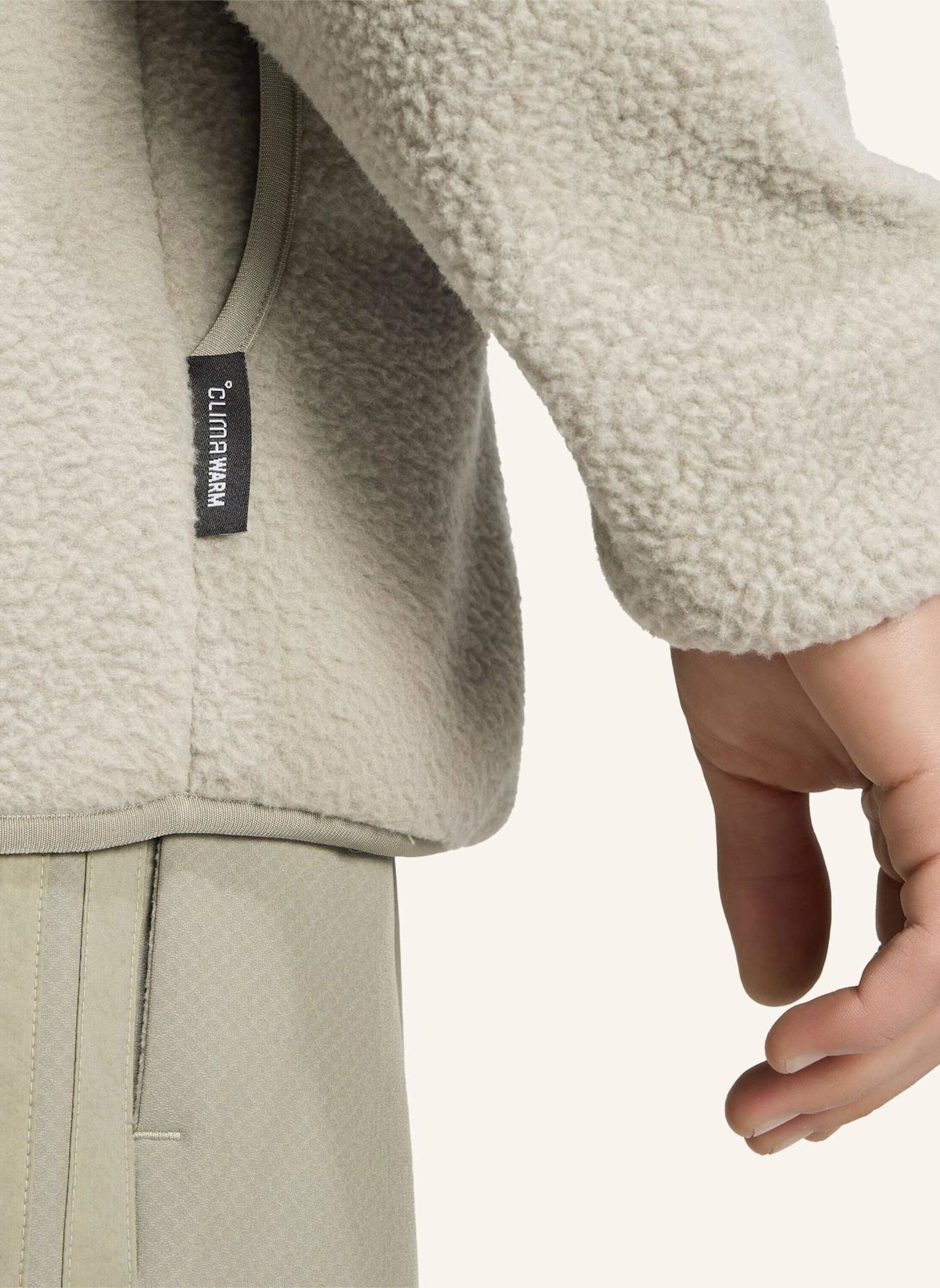 adidas CITY TECH 3-STREIFEN FLEECEJACKE, DURCHGEHENDER REISSVERSCHLUSS: SILBER