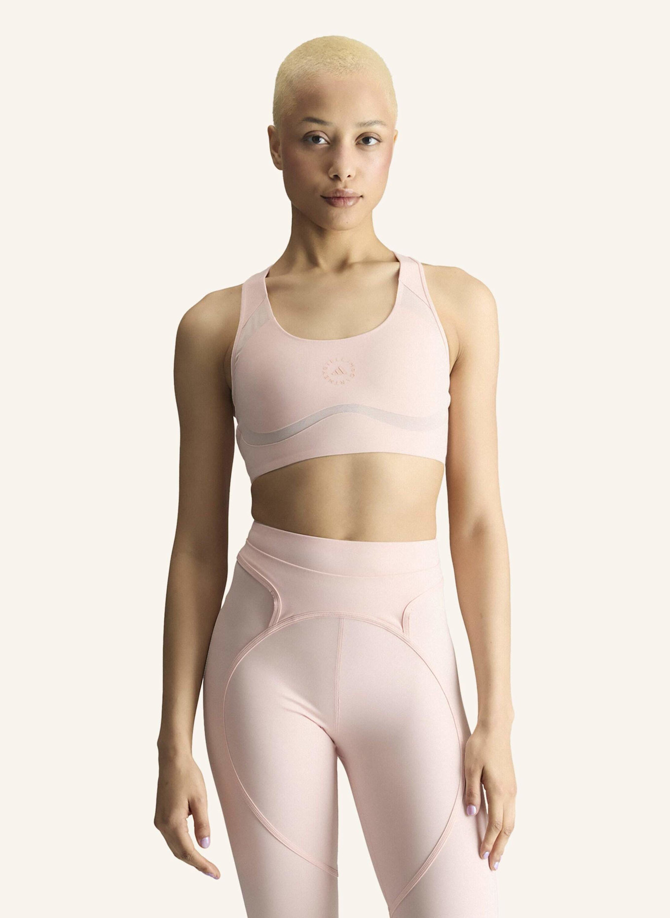 adidas by Stella McCartney Sport-BH ADIDAS BY STELLA MCCARTNEY POWER IMPACT mit Mesh: ROSA