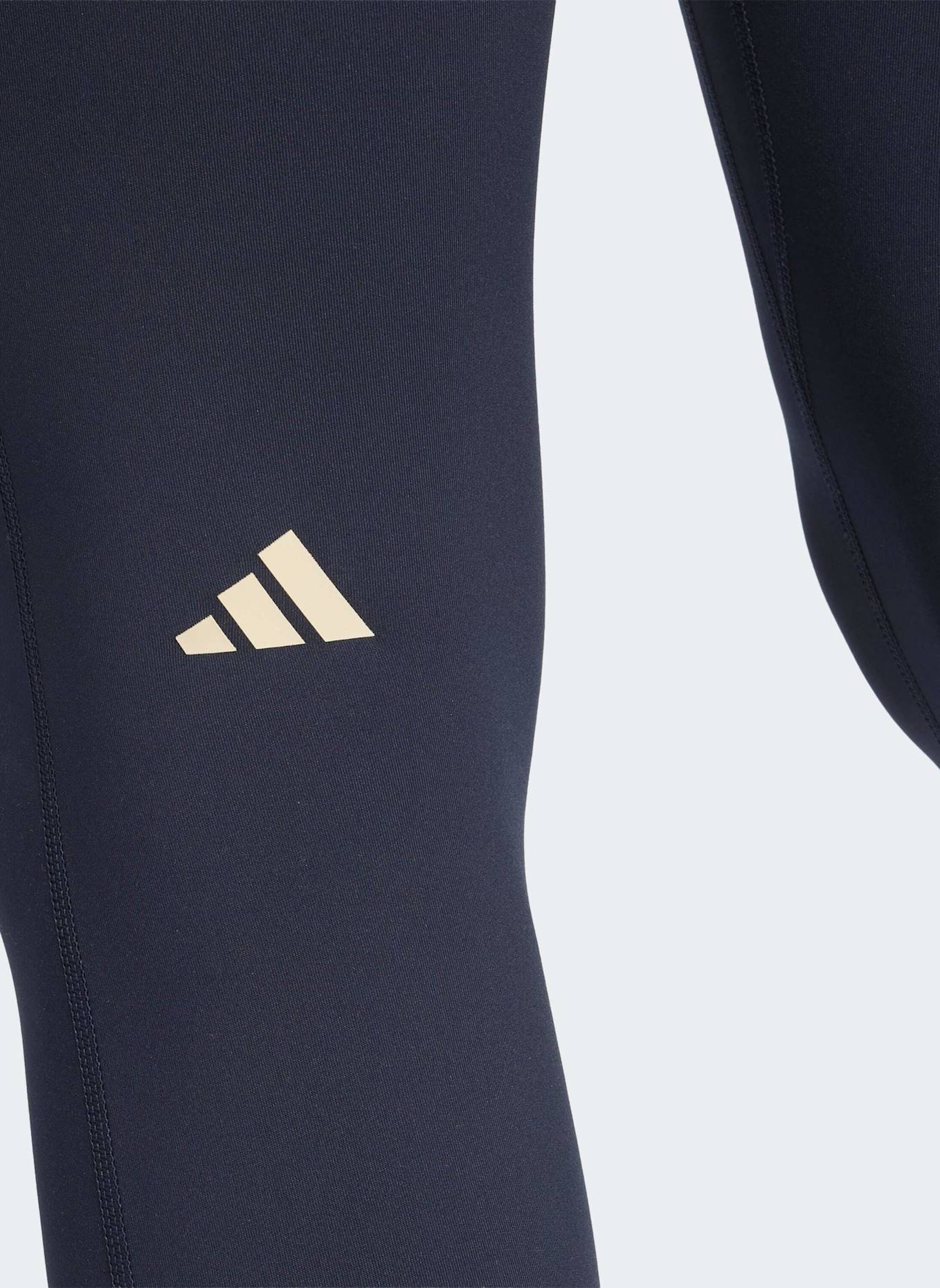 adidas 3-STREIFEN STUDIO ALL ME 7/8 X-OVER LEGGINGS: BLAU