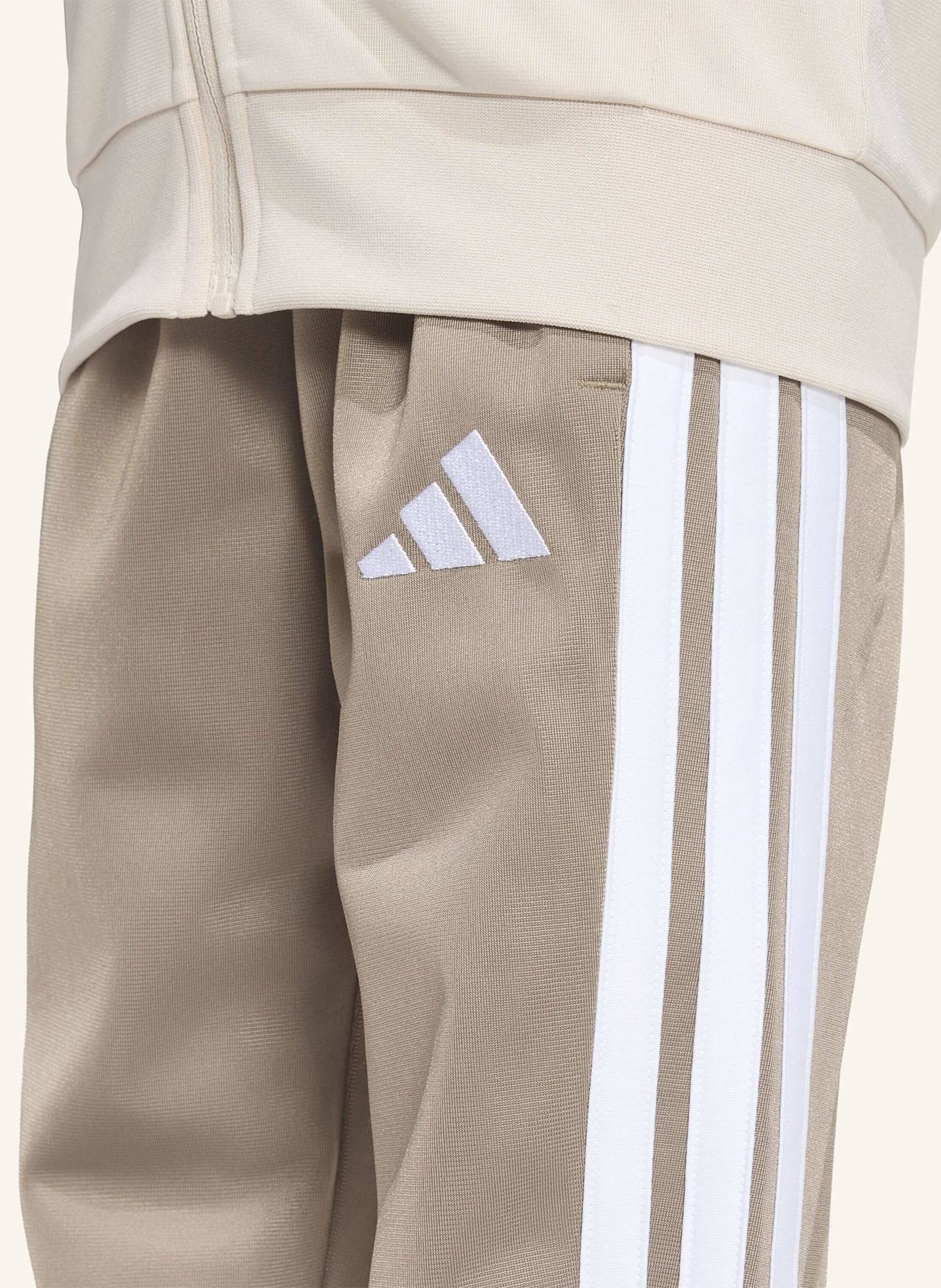 adidas ESSENTIALS KIDS TRAININGSANZUG: BEIGE/ WEISS
