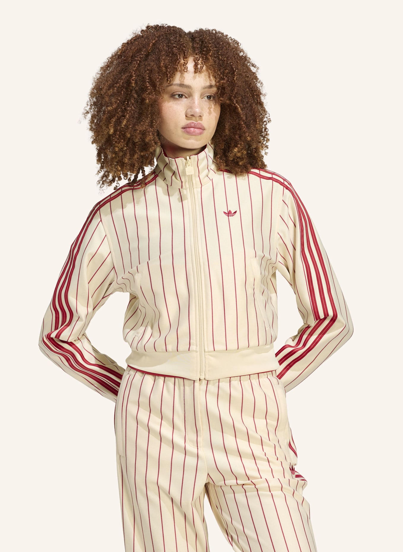 adidas Originals Trainingsjacke REVERSIBLE FIREBIRD zum Wenden: CREME/ ROT