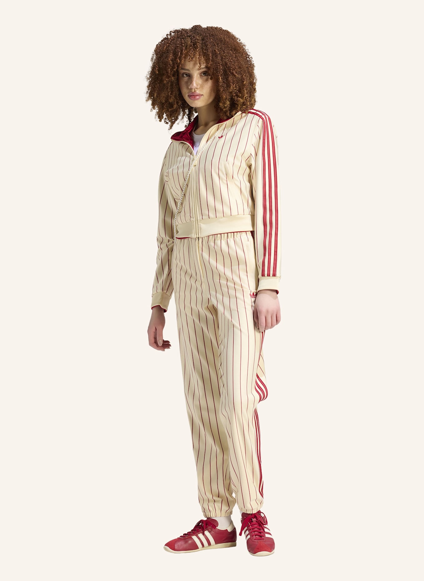 adidas Originals Trainingsjacke REVERSIBLE FIREBIRD zum Wenden: CREME/ ROT