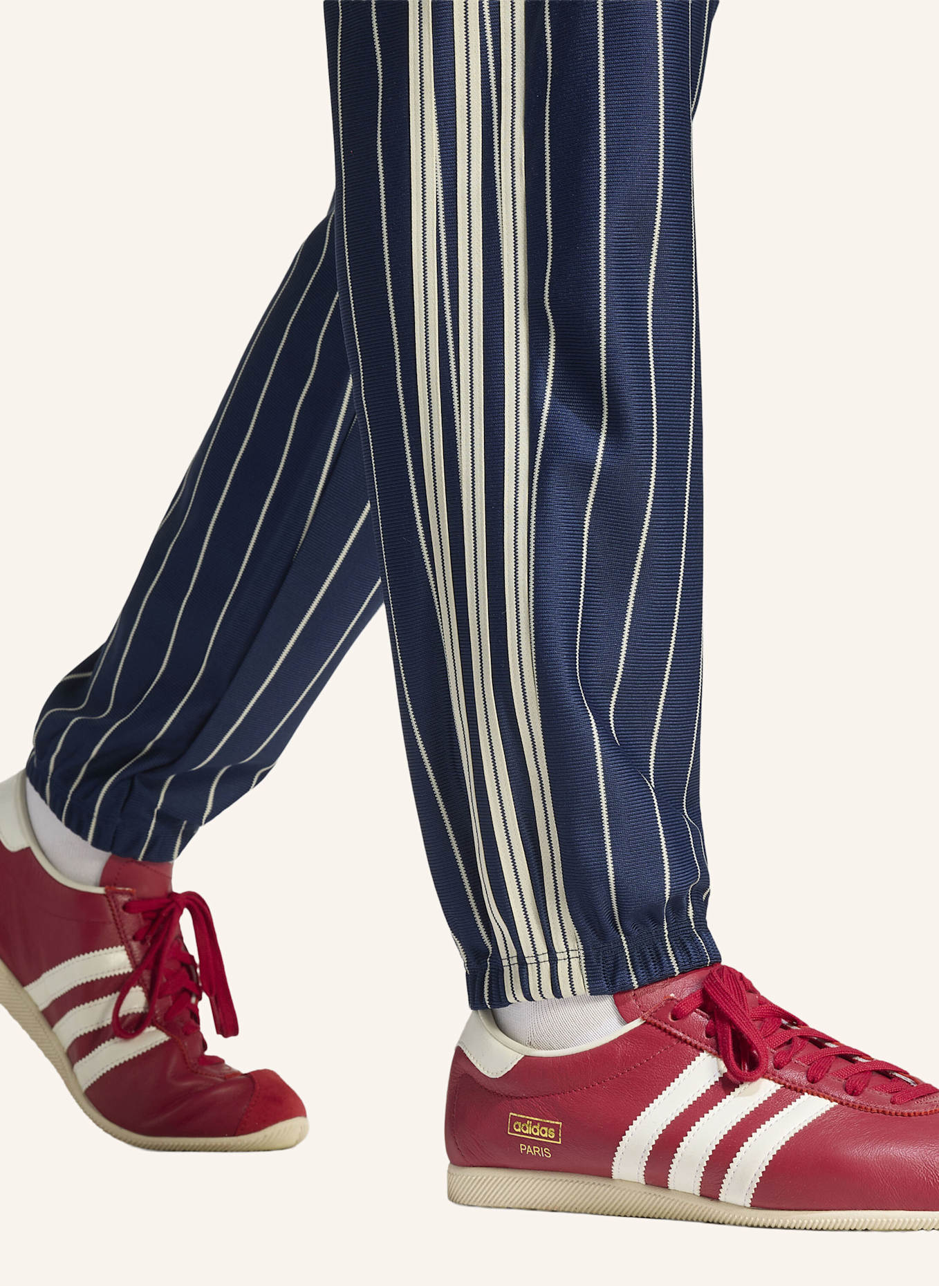 adidas Originals PINSTRIPE FIREBIRD TRAININGSHOSE: BLAU/ CREME