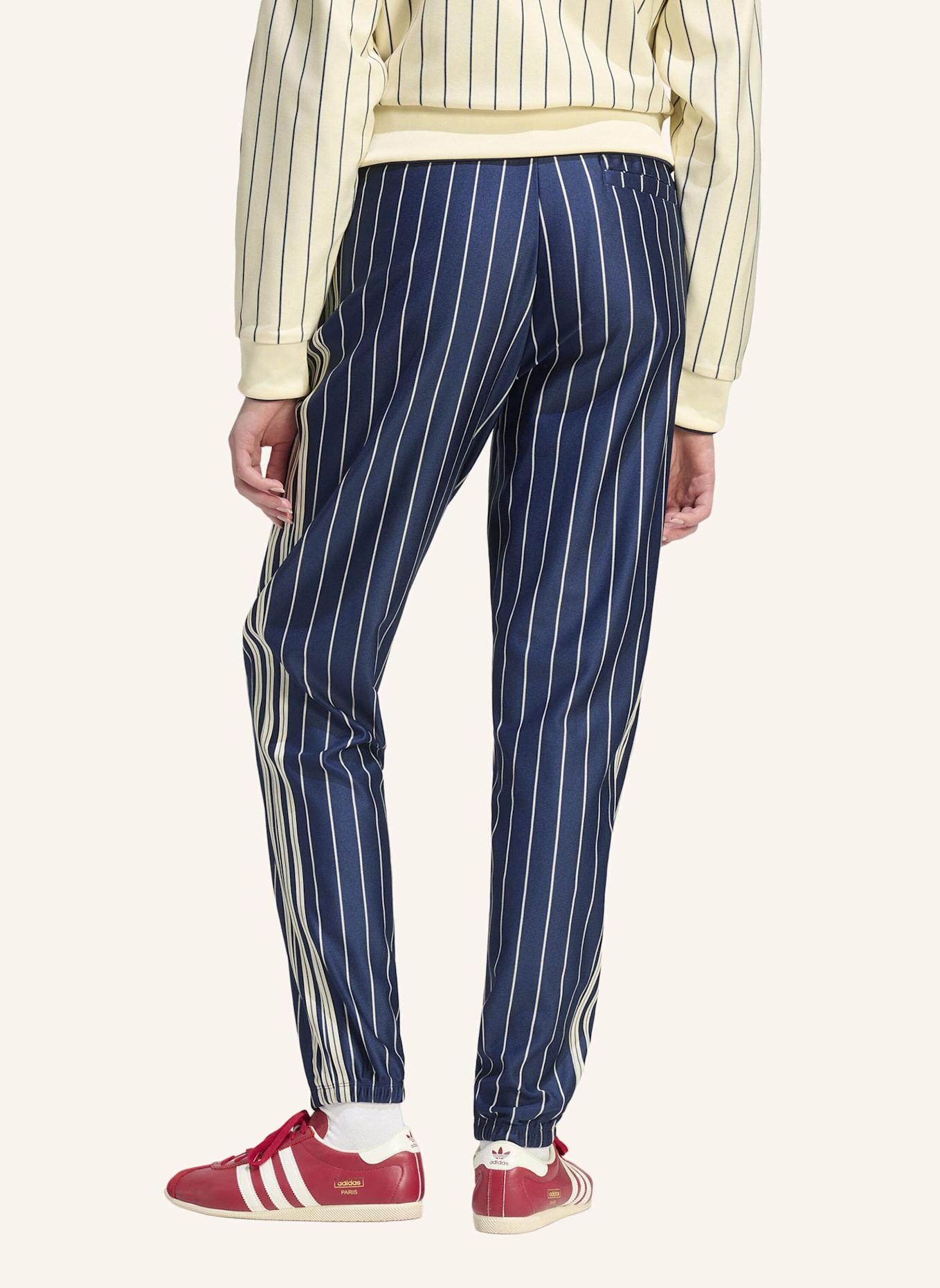 adidas Originals PINSTRIPE FIREBIRD TRAININGSHOSE: BLAU/ CREME