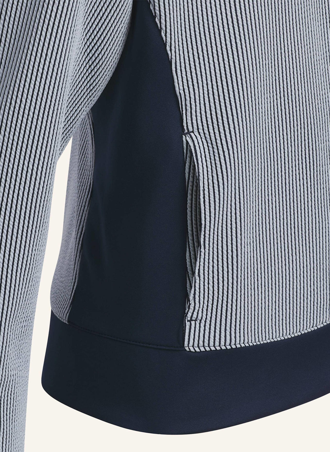adidas STRUKTURIERTES OBERTEIL, REISSVERSCHLUSS BIS ZUR BRUST: BLAU