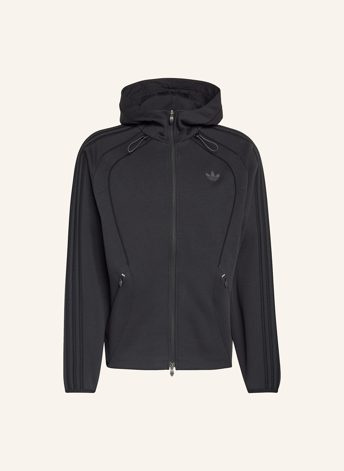 adidas Originals SPACER TEAMGEIST 26 CUTLINE KAPUZENJACKE: SCHWARZ