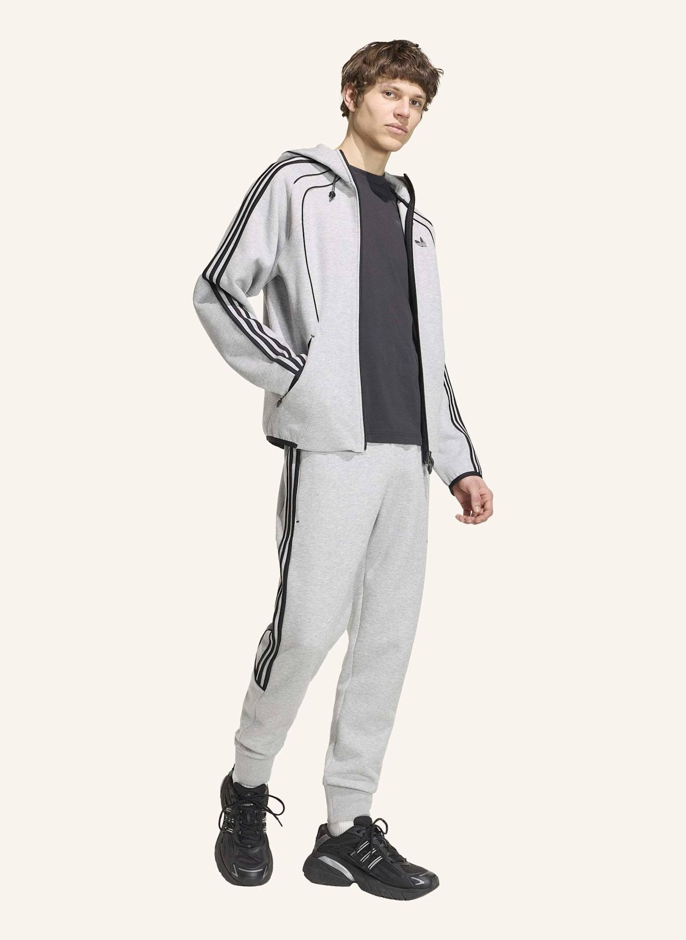 adidas Originals SPACER TEAMGEIST 26 CUTLINE KAPUZENJACKE: GRAU