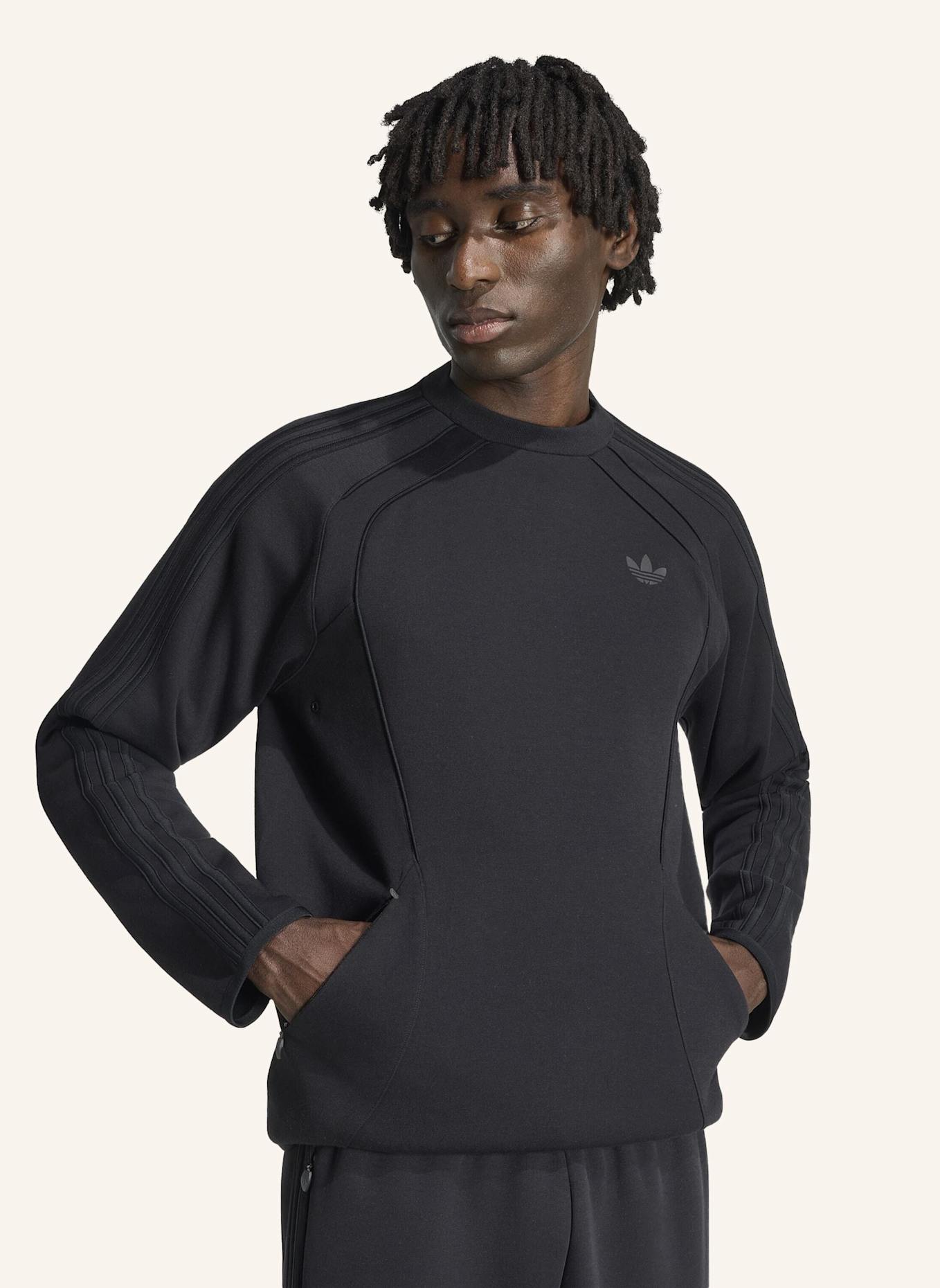 adidas Originals SPACER TEAMGEIST 26 CUTLINE SWEATSHIRT, RUNDHALSAUSSCHNITT: SCHWARZ