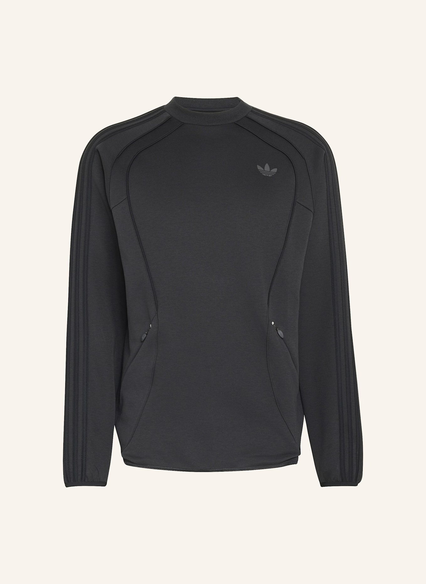 adidas Originals SPACER TEAMGEIST 26 CUTLINE SWEATSHIRT, RUNDHALSAUSSCHNITT: SCHWARZ