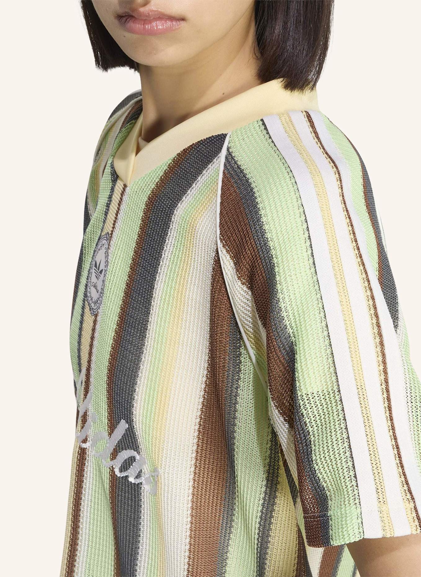 adidas Originals Strickshirt ADIDAS ORIGINALS SUMMER GLOW KNITTED OVERSIZED JERSEY: GELB