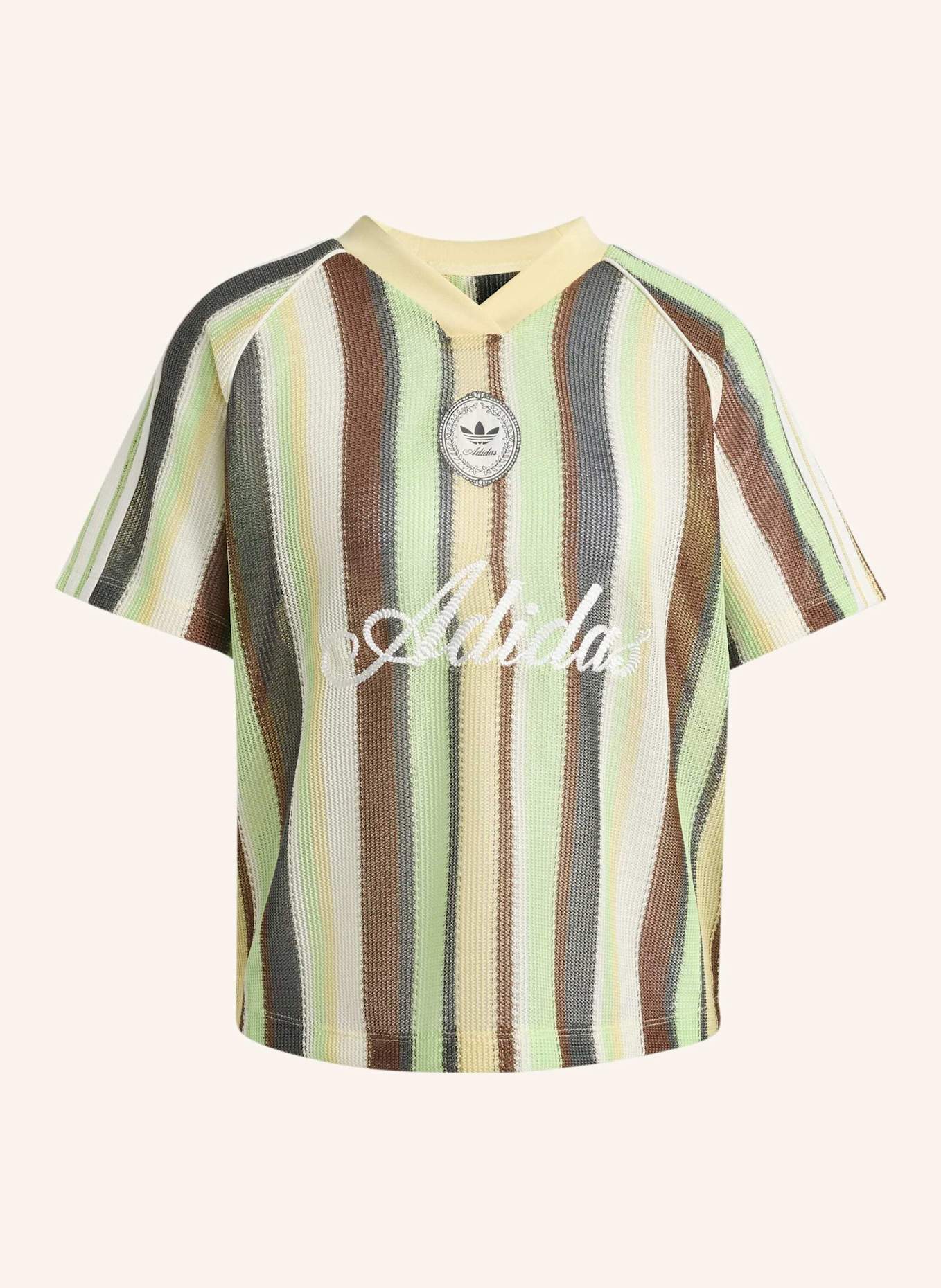 adidas Originals Strickshirt ADIDAS ORIGINALS SUMMER GLOW KNITTED OVERSIZED JERSEY: GELB
