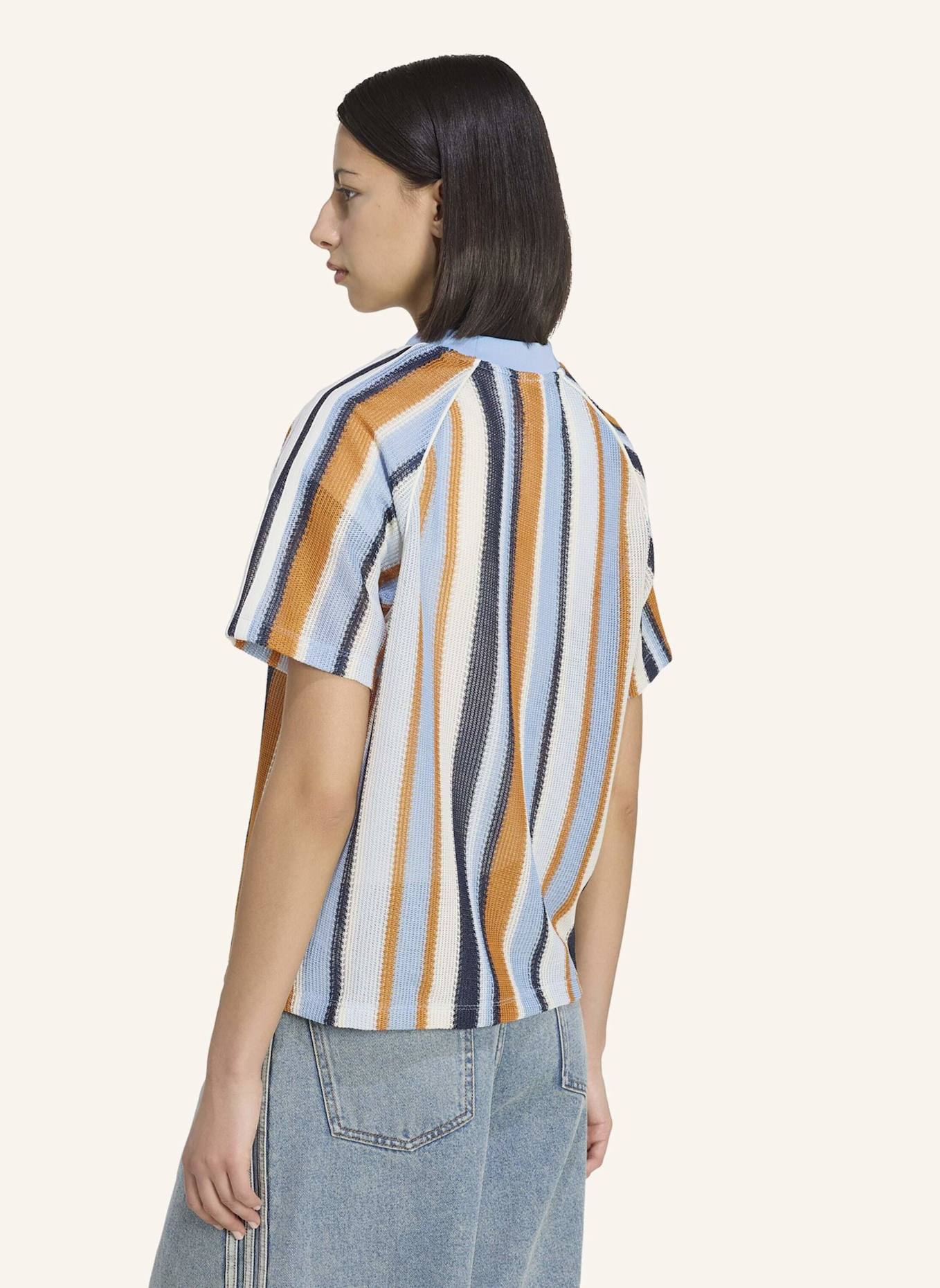 adidas Originals Strickshirt ADIDAS ORIGINALS SUMMER GLOW KNITTED OVERSIZED JERSEY: BLAU