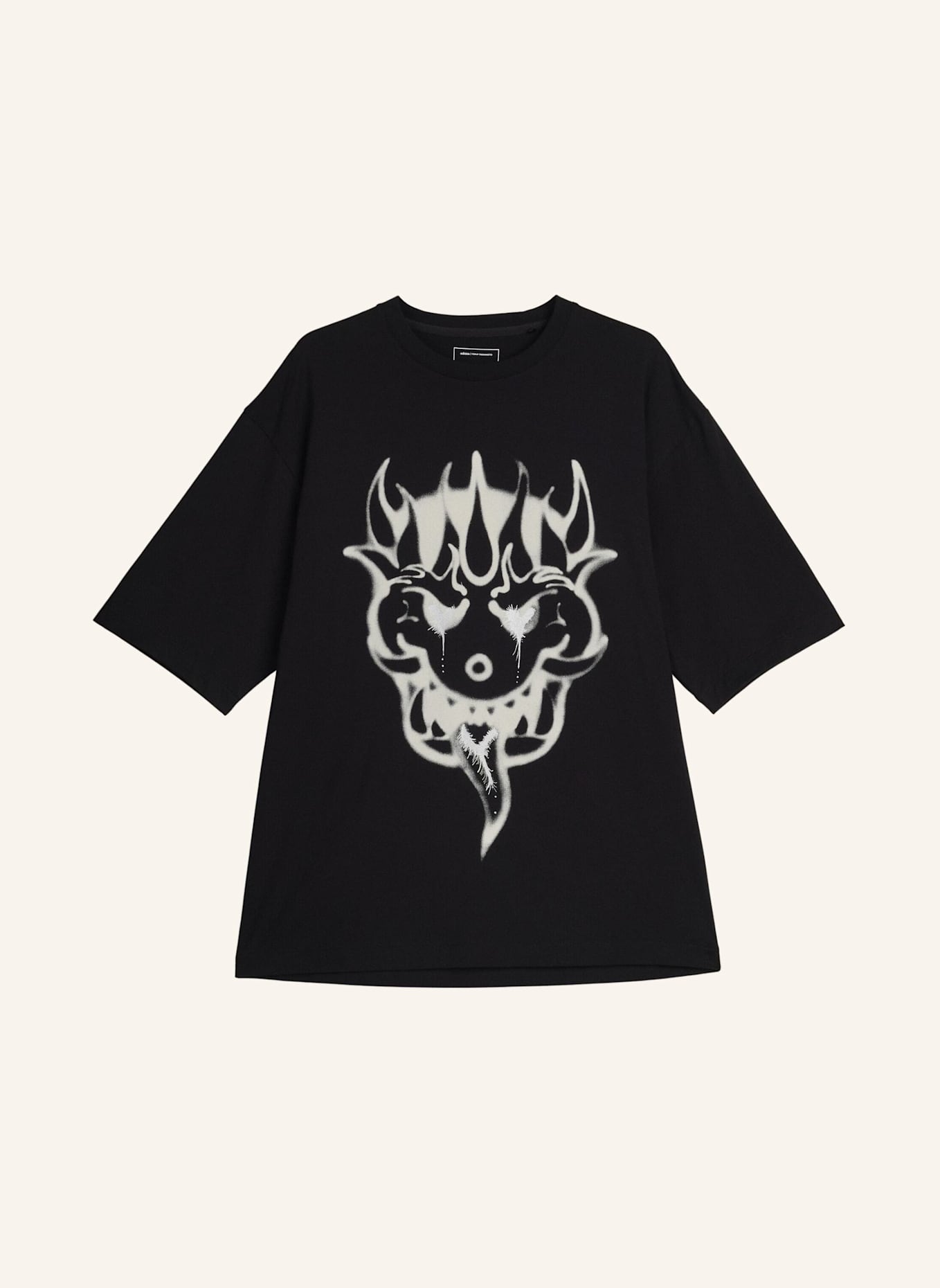 Y-3 Y-3 CHITO GRAPHIC T-SHIRT, KURZÄRMELIG: SCHWARZ