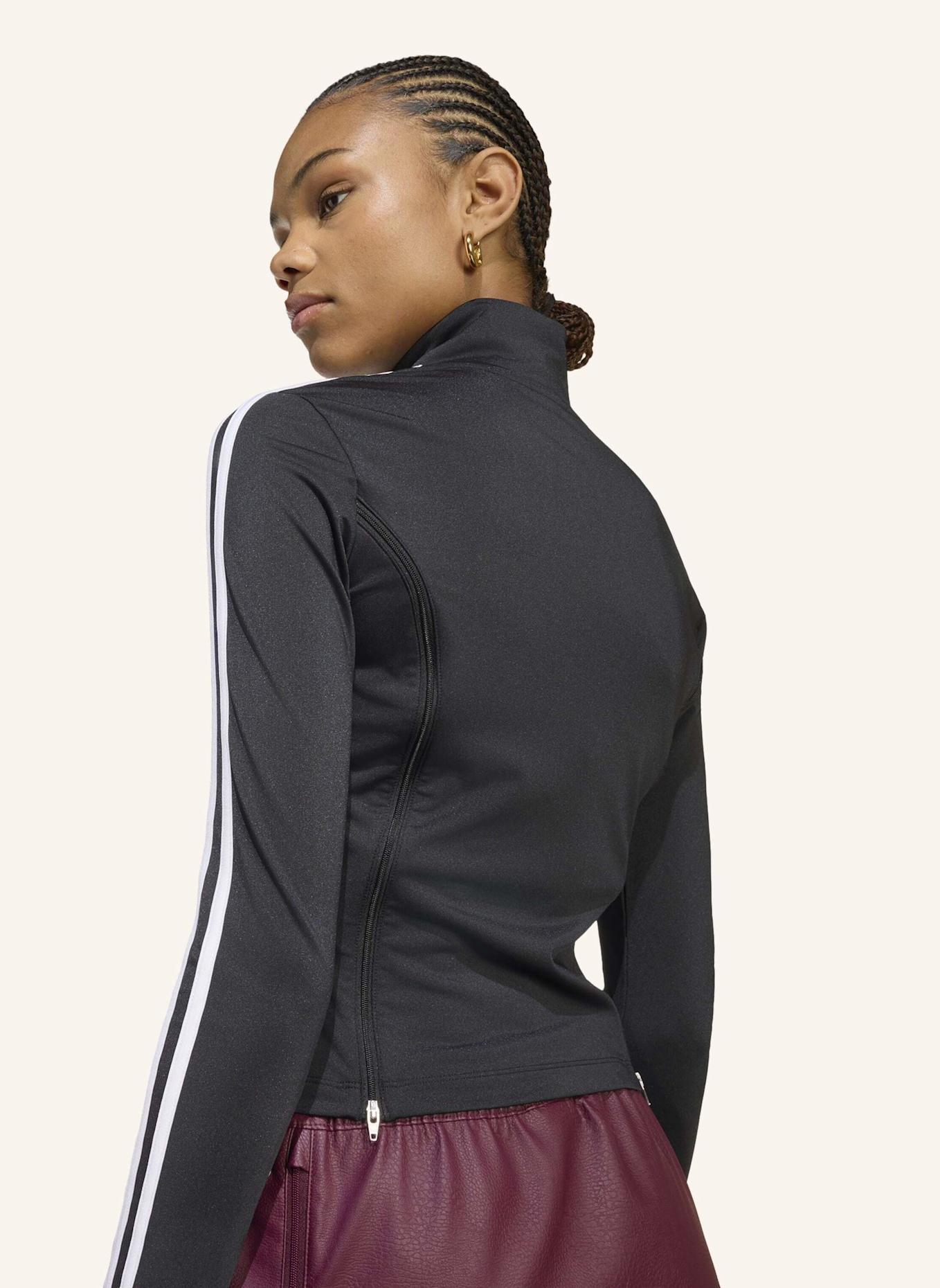 adidas Originals LANGÄRMELIGES SHIRT, REISSVERSCHLUSS: SCHWARZ