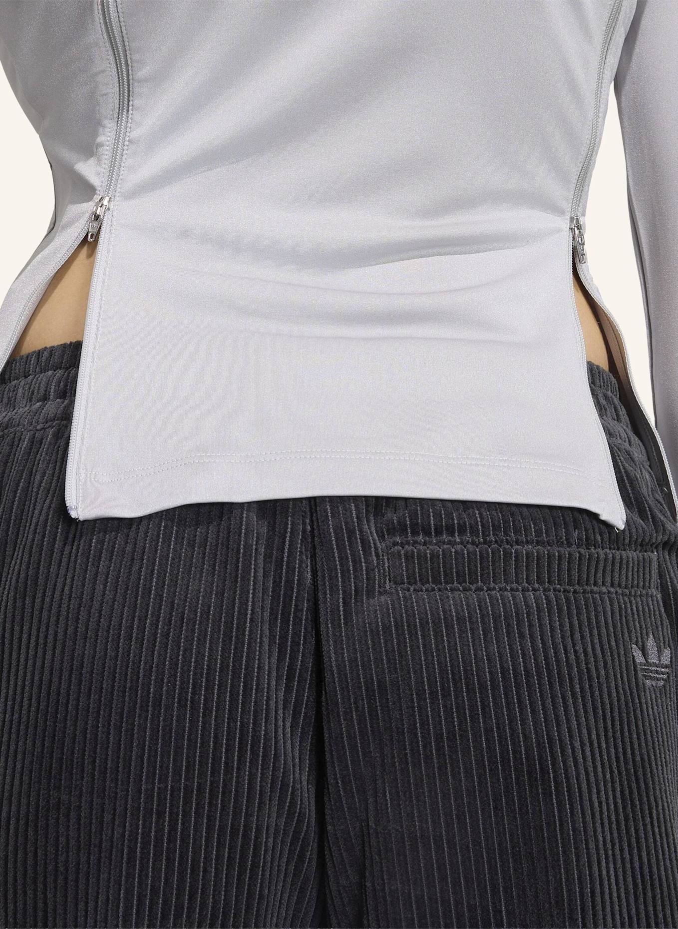 adidas Originals LANGÄRMELIGES SHIRT, REISSVERSCHLUSS: GRAU