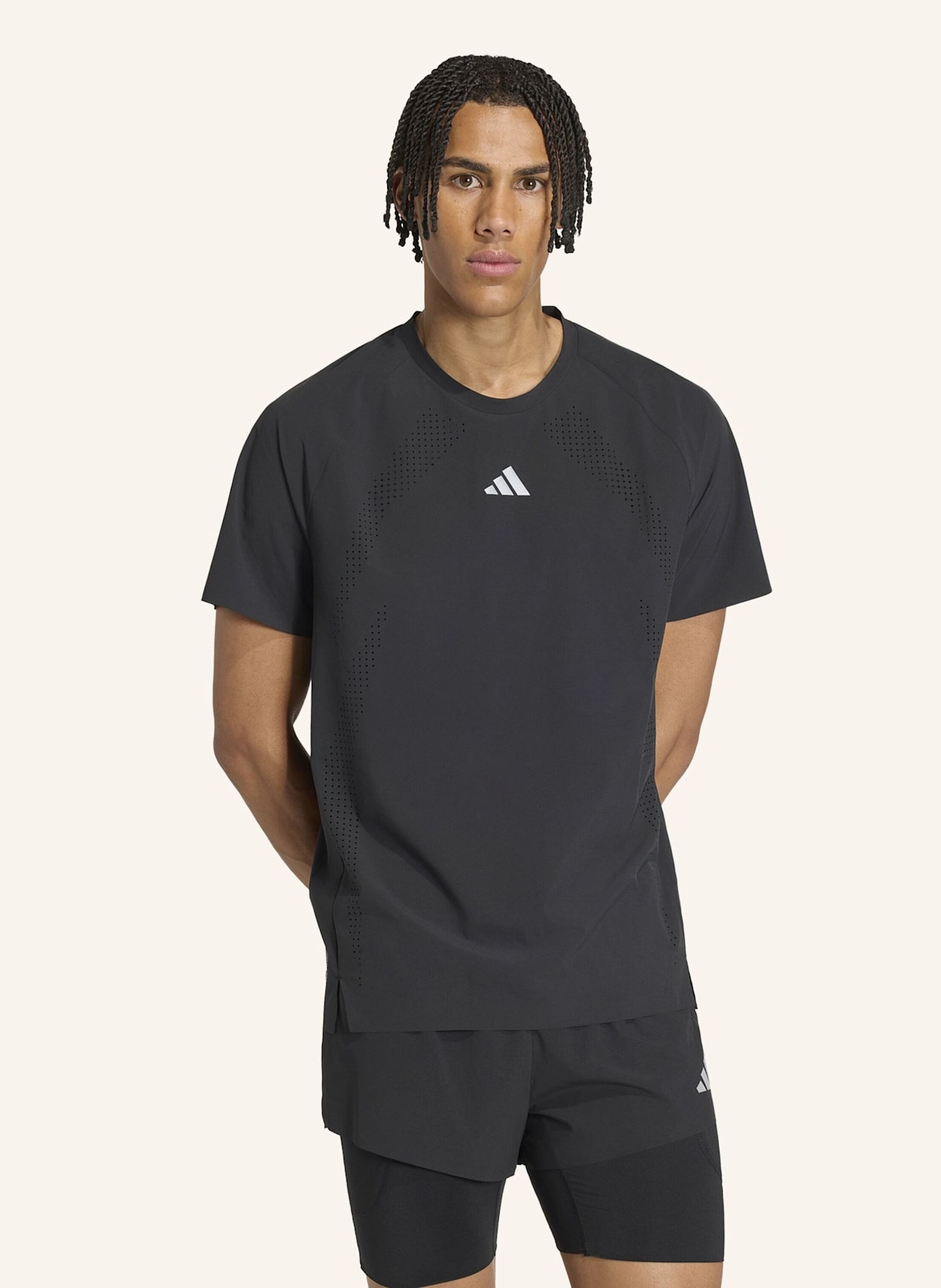 adidas ADI365 ASPYRE LAUFSHIRT: SCHWARZ