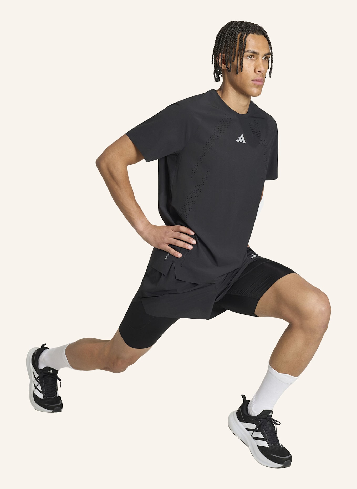 adidas ADI365 ASPYRE LAUFSHIRT: SCHWARZ