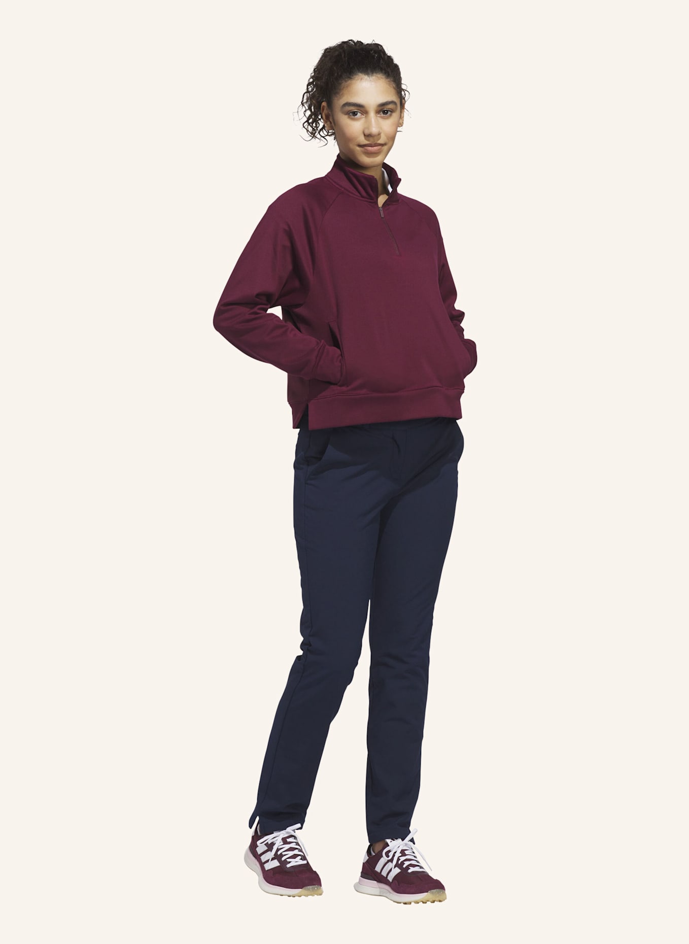 adidas ULTIMATE365+ CLIMAWARM LOOSE KAPUZENJACKE MIT REISSVERSCHLUSS BIS ZUR BRUST: ROT