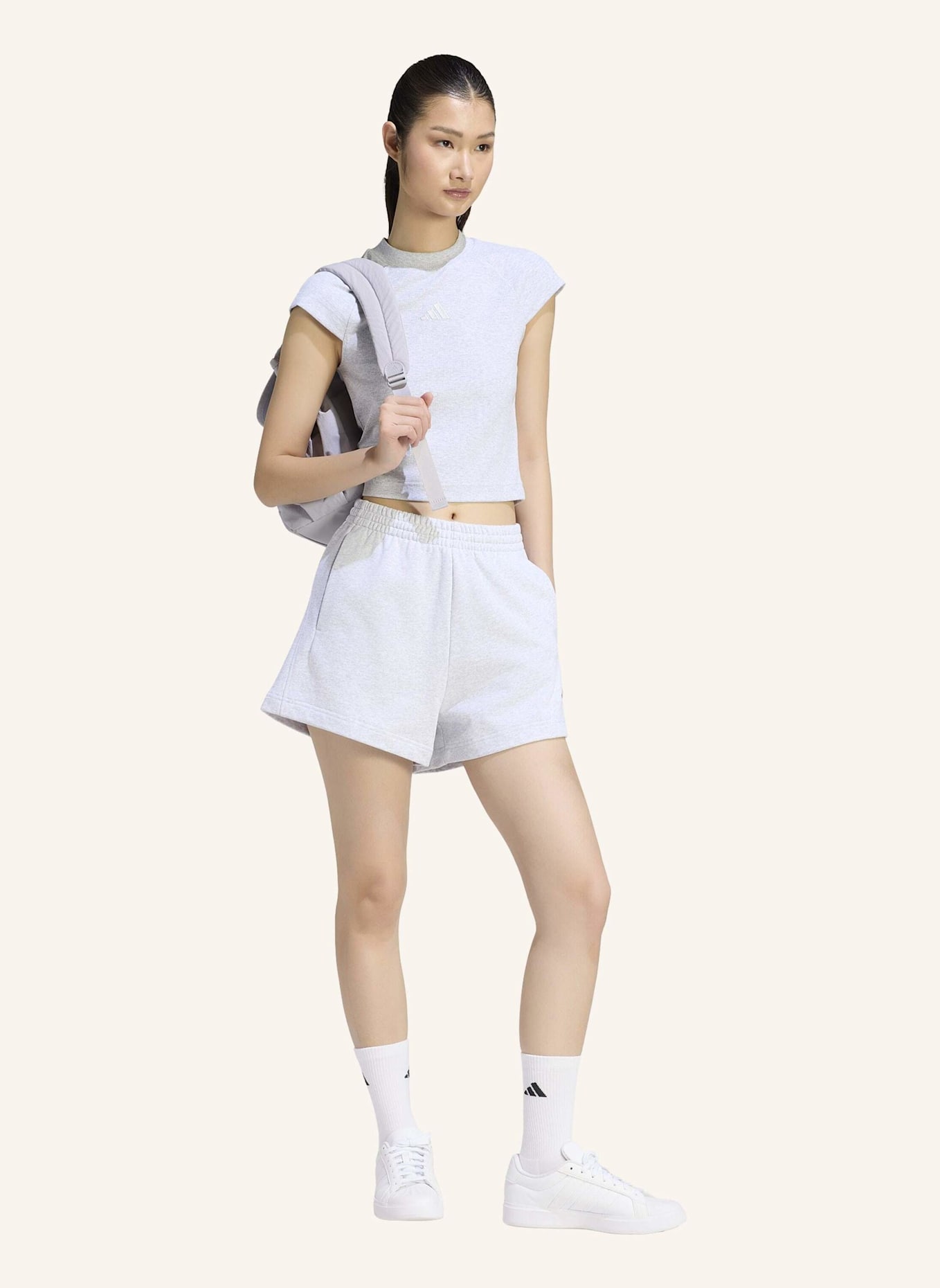 adidas ADIDAS KIT SHORTS, KLEINES LOGO: GRAU