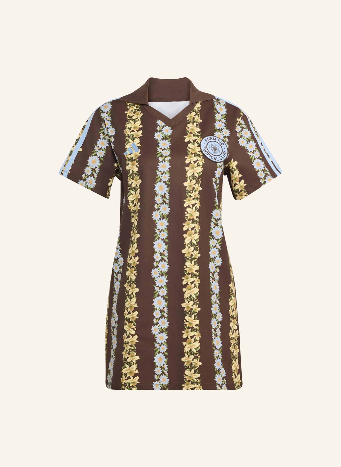 adidas ADIDAS X FARM RIO KLEID: BRAUN/ BLAU