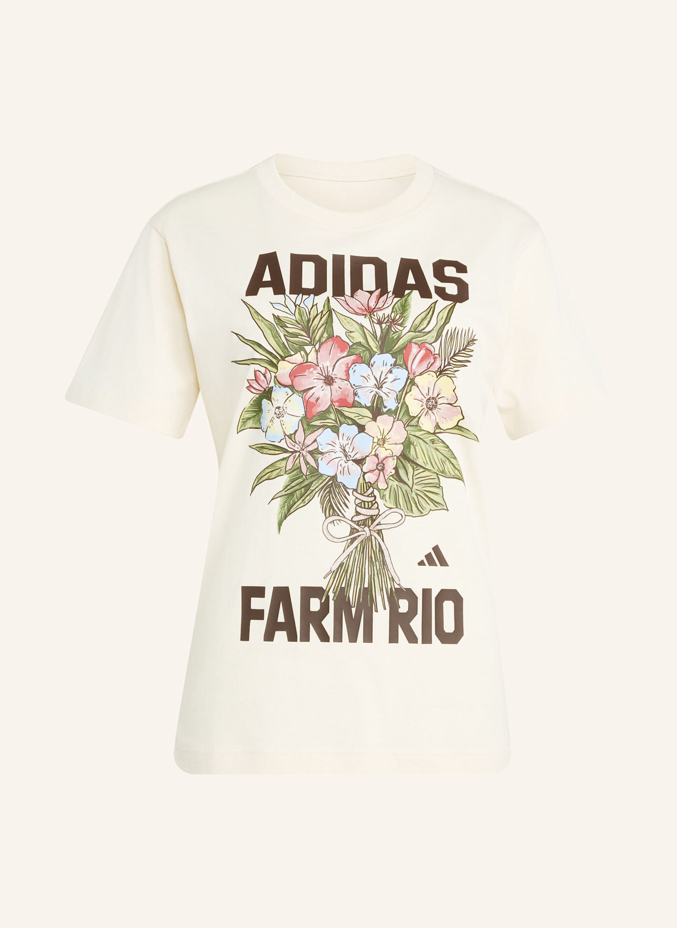 adidas ADIDAS X FARM RIO GRAFIK-T-SHIRT: ECRU