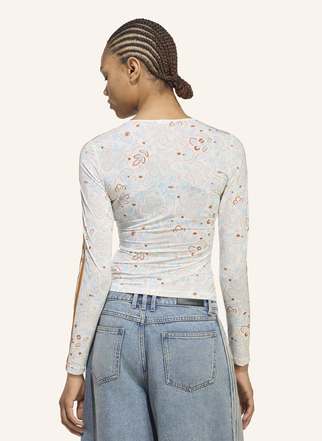 adidas Originals ADIDAS ORIGINALS SUMMER GLOW GRAFIK LONGSLEEVE, MESH: WEISS/ ORANGE
