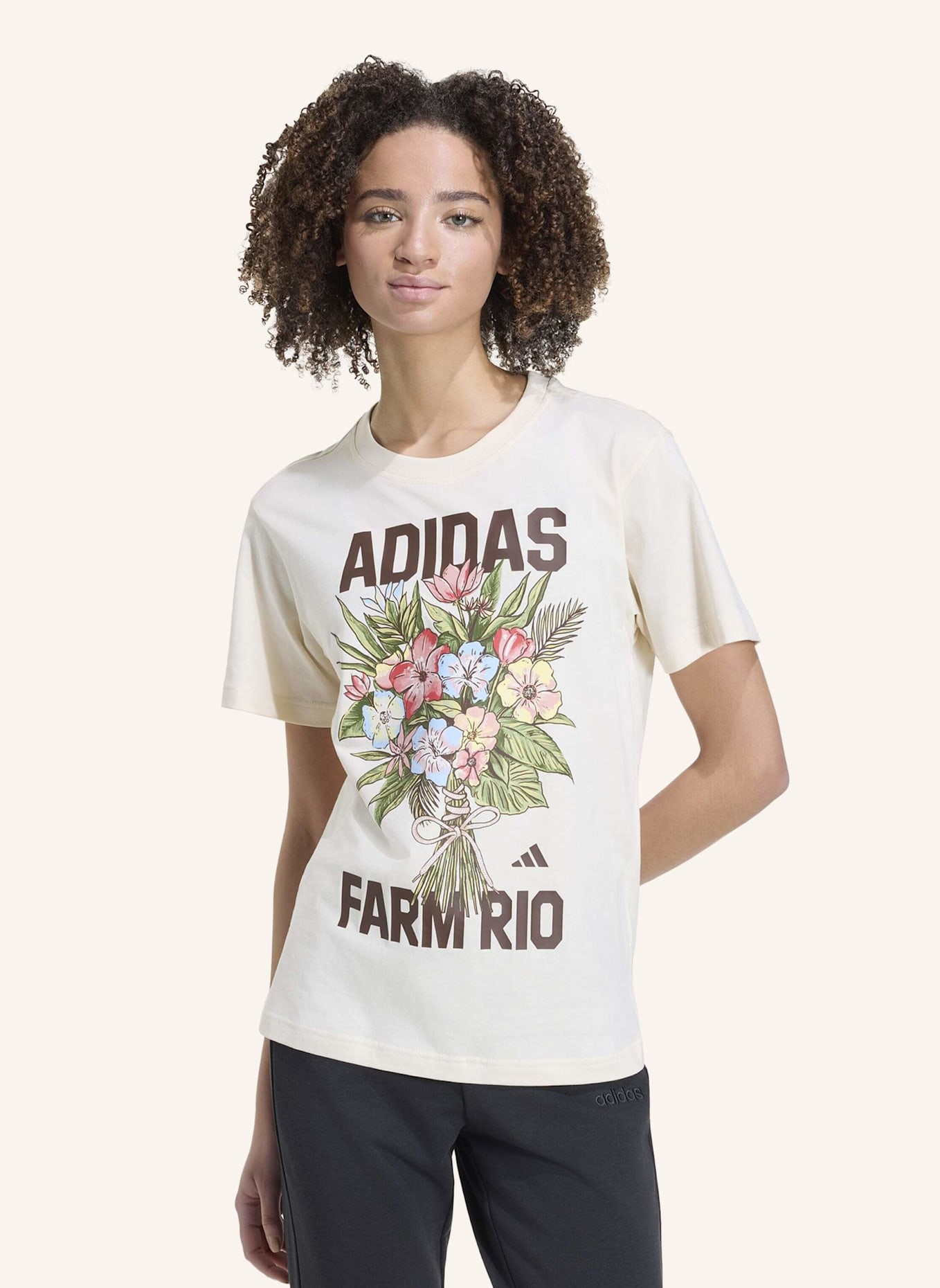 adidas ADIDAS X FARM RIO GRAFIK-T-SHIRT: ECRU
