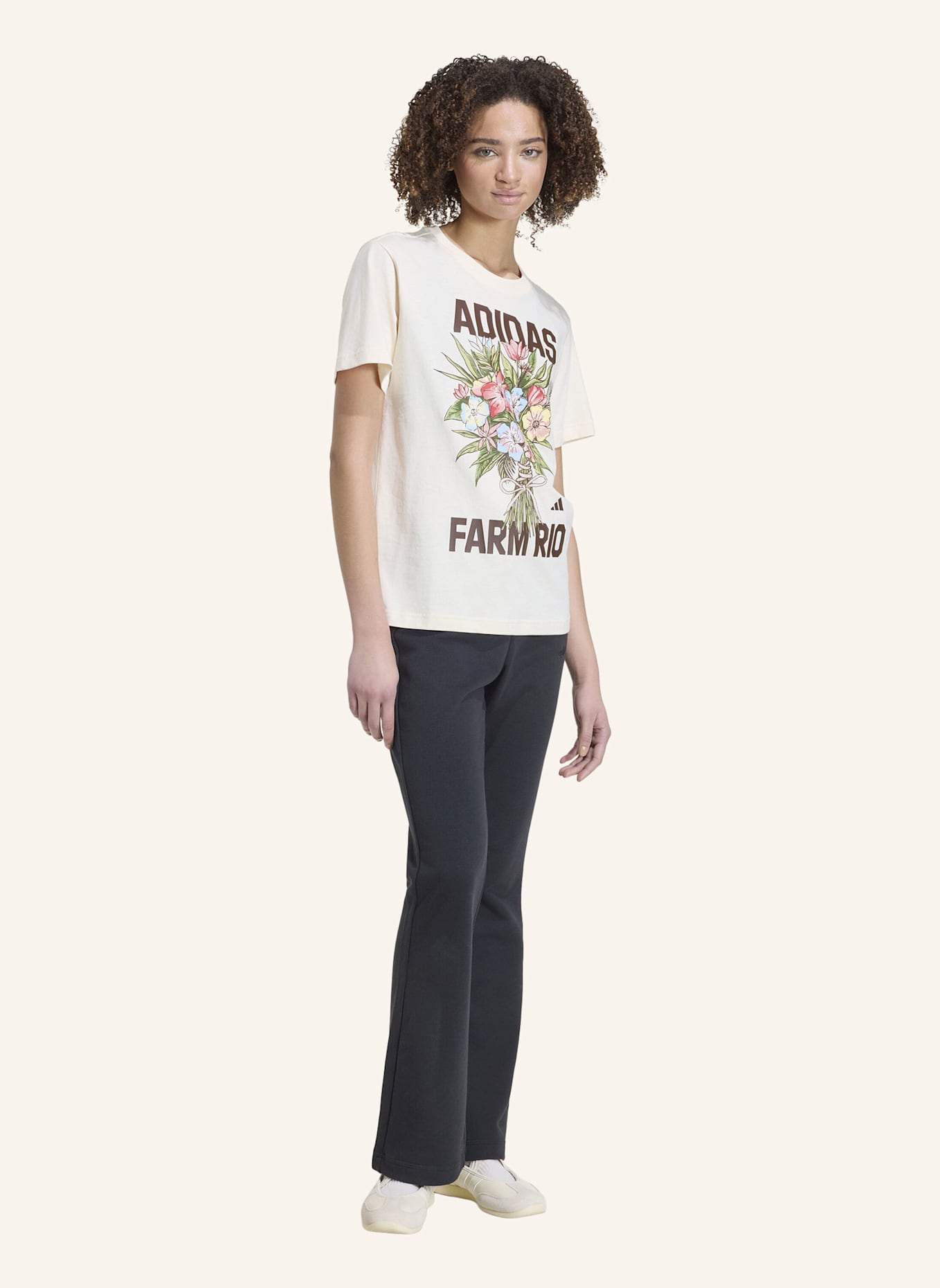 adidas ADIDAS X FARM RIO GRAFIK-T-SHIRT: ECRU