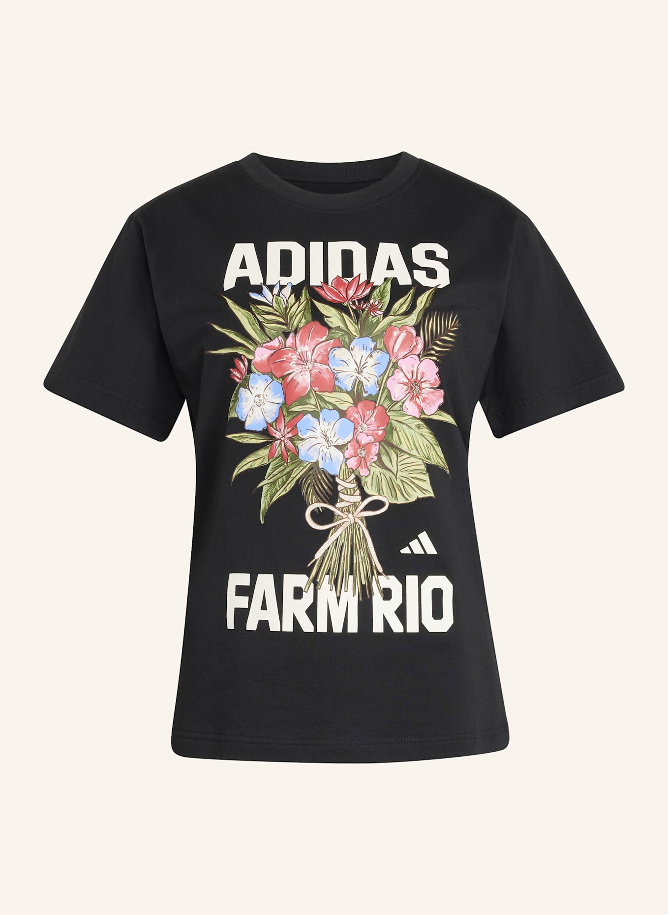 adidas ADIDAS X FARM RIO GRAFIK-T-SHIRT: SCHWARZ/ WEISS