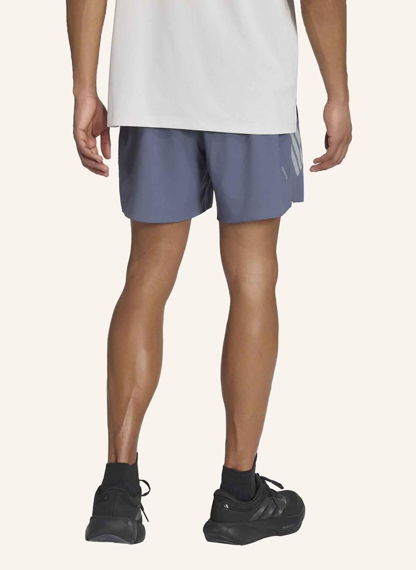 adidas 2-in-1-Laufshorts ADI365: SCHWARZ/ SILBER