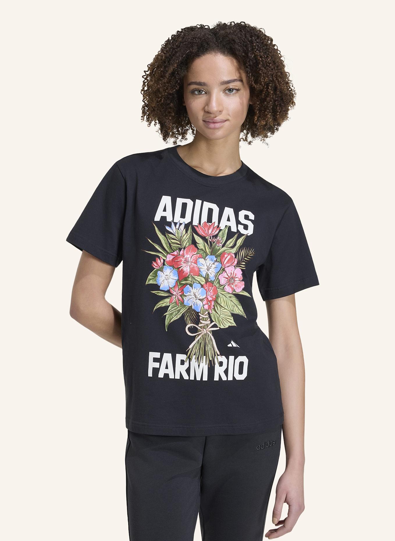 adidas ADIDAS X FARM RIO GRAFIK-T-SHIRT: SCHWARZ/ WEISS