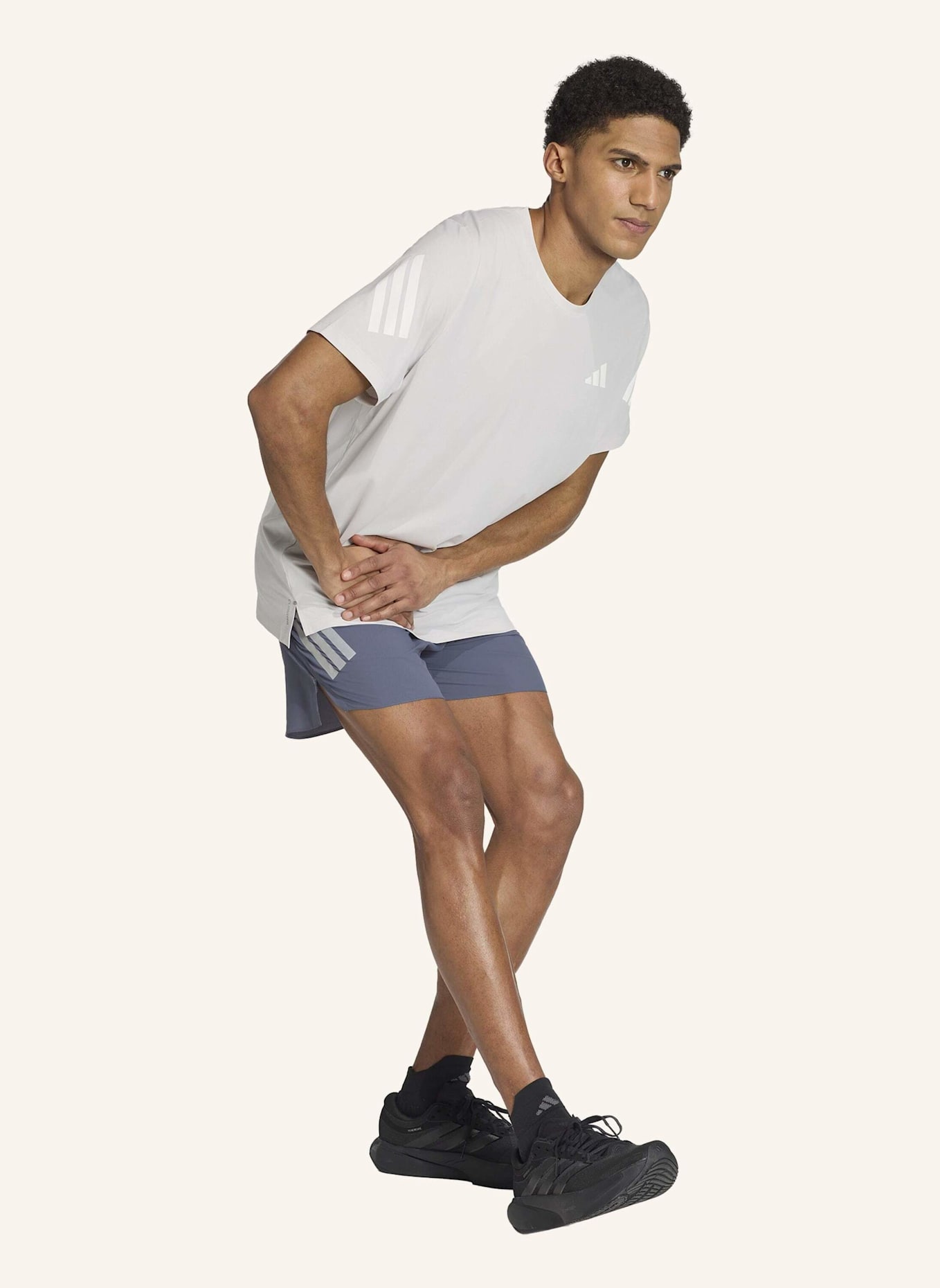 adidas 2-in-1-Laufshorts ADI365: SCHWARZ/ SILBER
