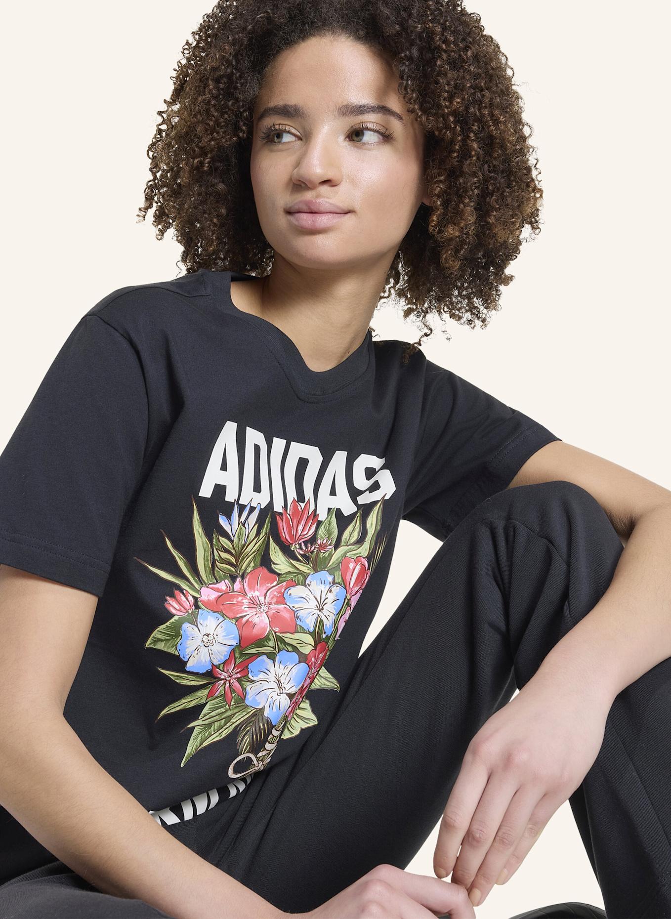 adidas ADIDAS X FARM RIO GRAFIK-T-SHIRT: SCHWARZ/ WEISS