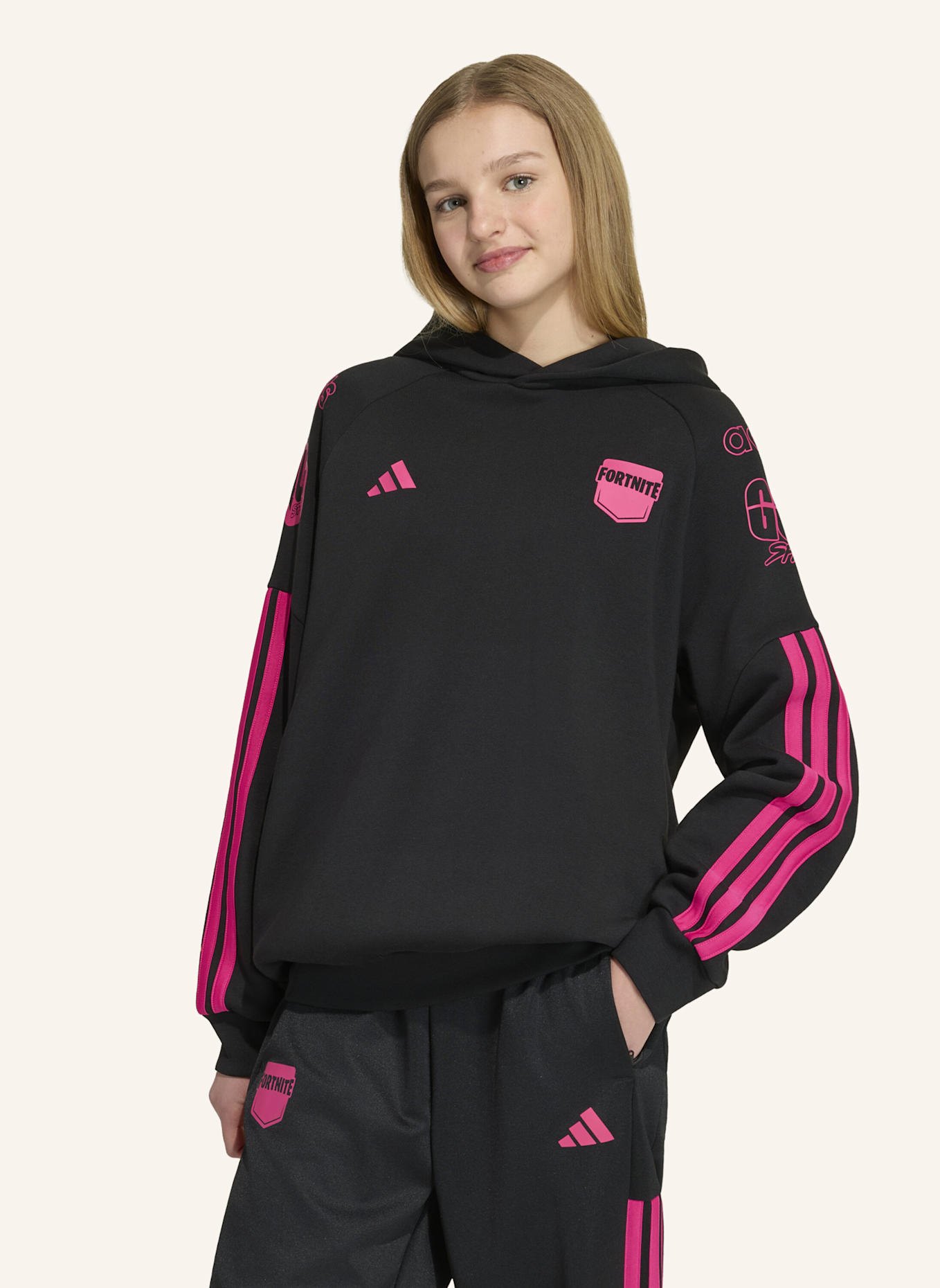 adidas ADIDAS X FORTNITE HOODIE SWEATSHIRT: SCHWARZ