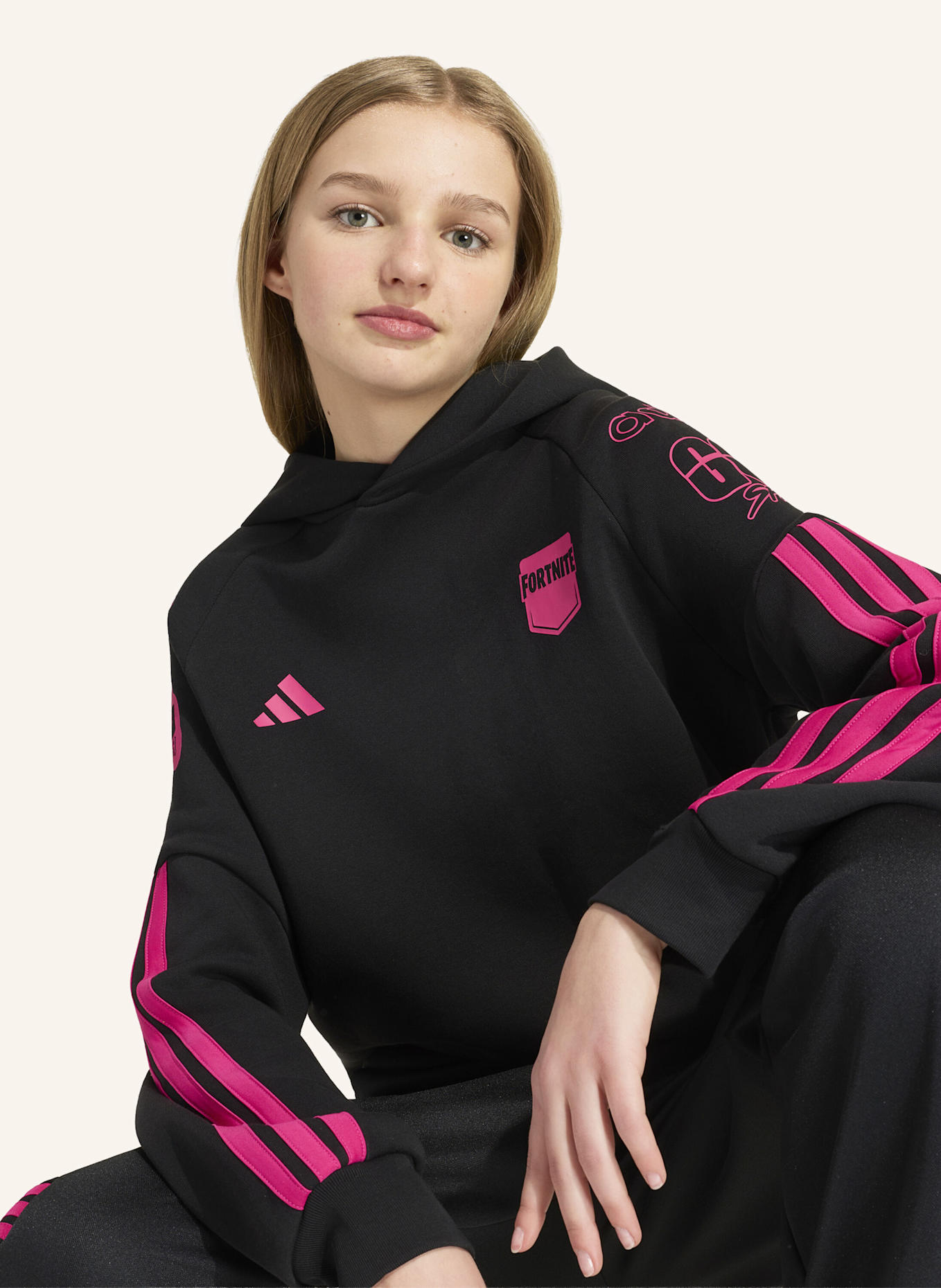 adidas ADIDAS X FORTNITE HOODIE SWEATSHIRT: SCHWARZ