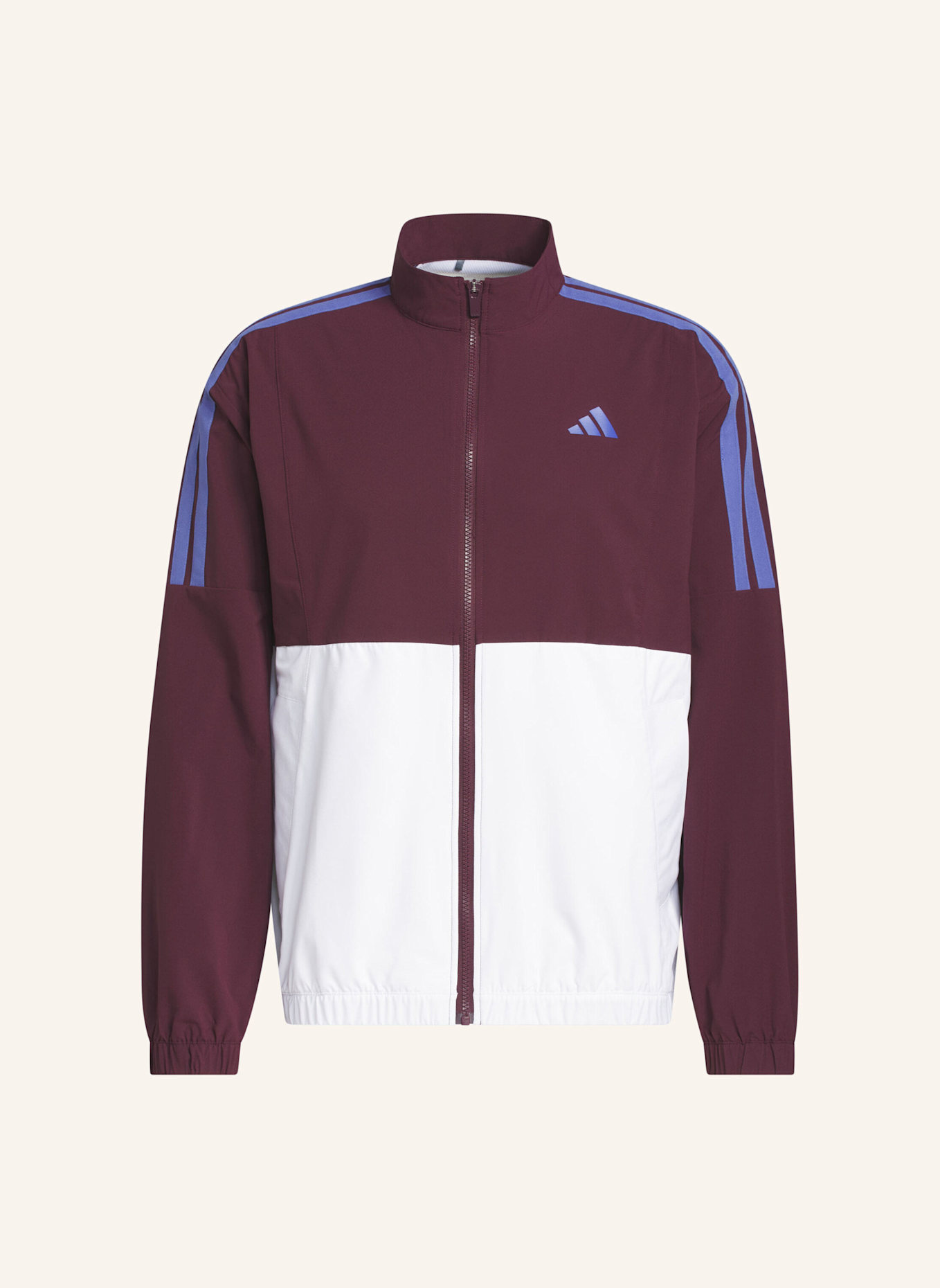 adidas BEYOND TWISTWEAVE FULL-ZIP WINDBREAKER: WEISS