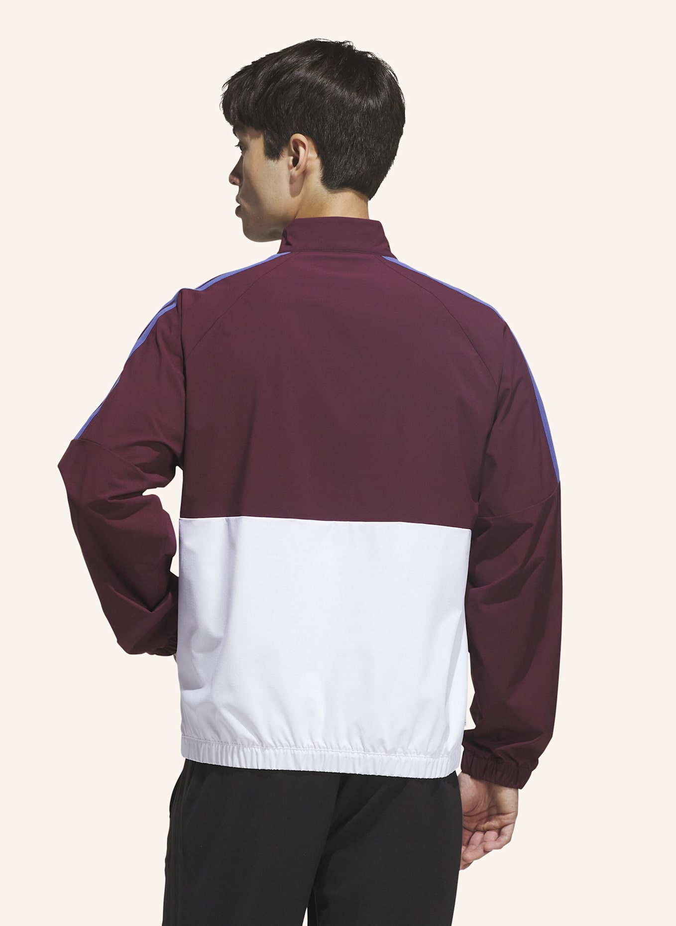 adidas BEYOND TWISTWEAVE FULL-ZIP WINDBREAKER: WEISS
