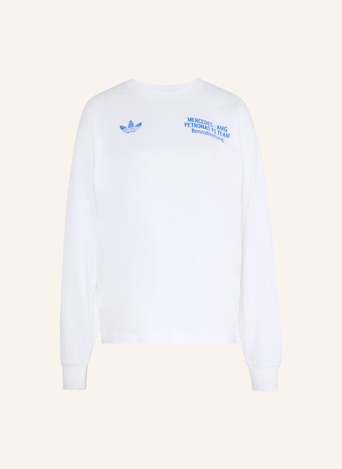 adidas MERCEDES - AMG PETRONAS FORMULA 1 TEAM BLUE WONDER LONGSLEEVE: WEISS