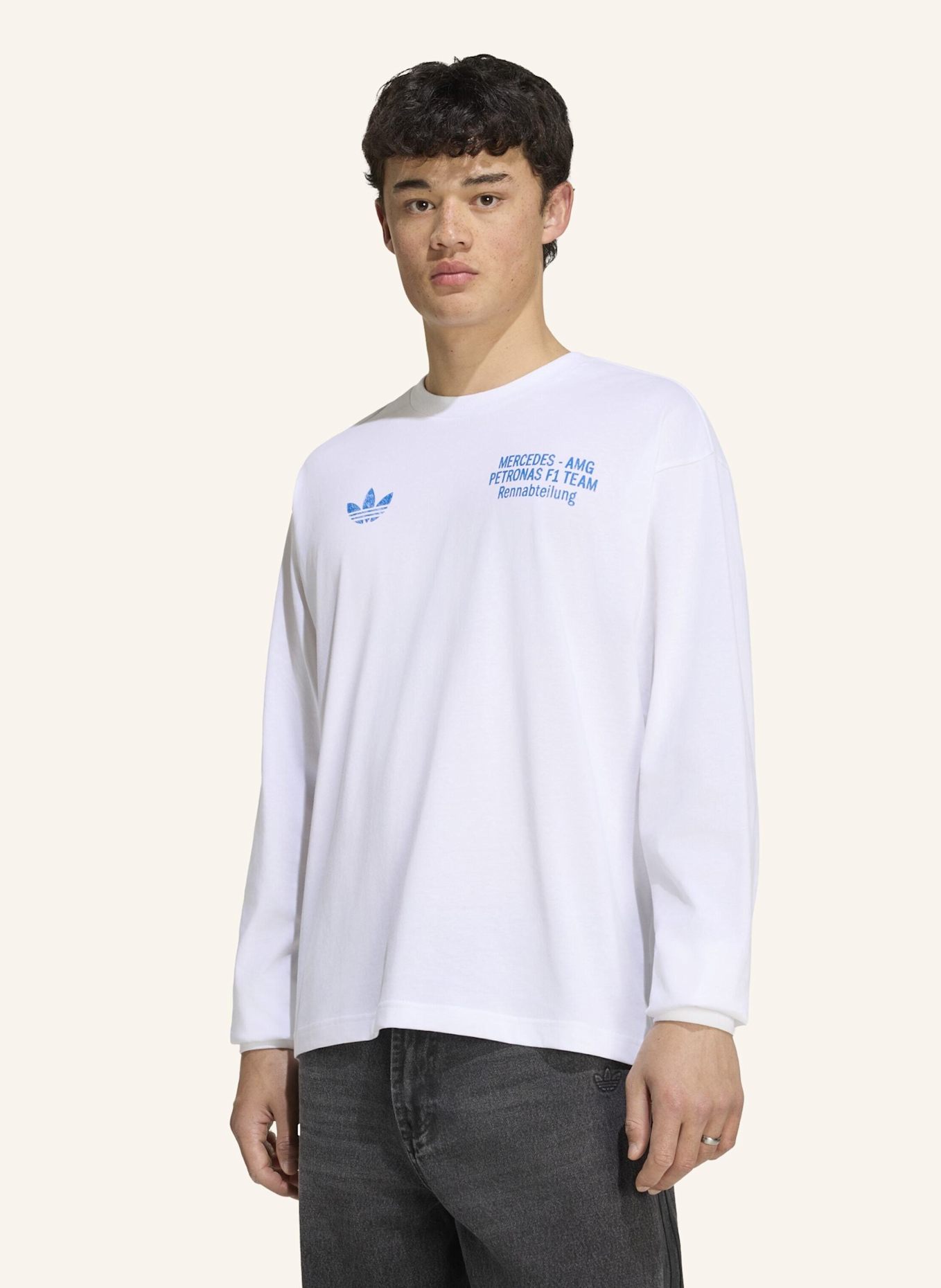 adidas MERCEDES - AMG PETRONAS FORMULA 1 TEAM BLUE WONDER LONGSLEEVE: WEISS