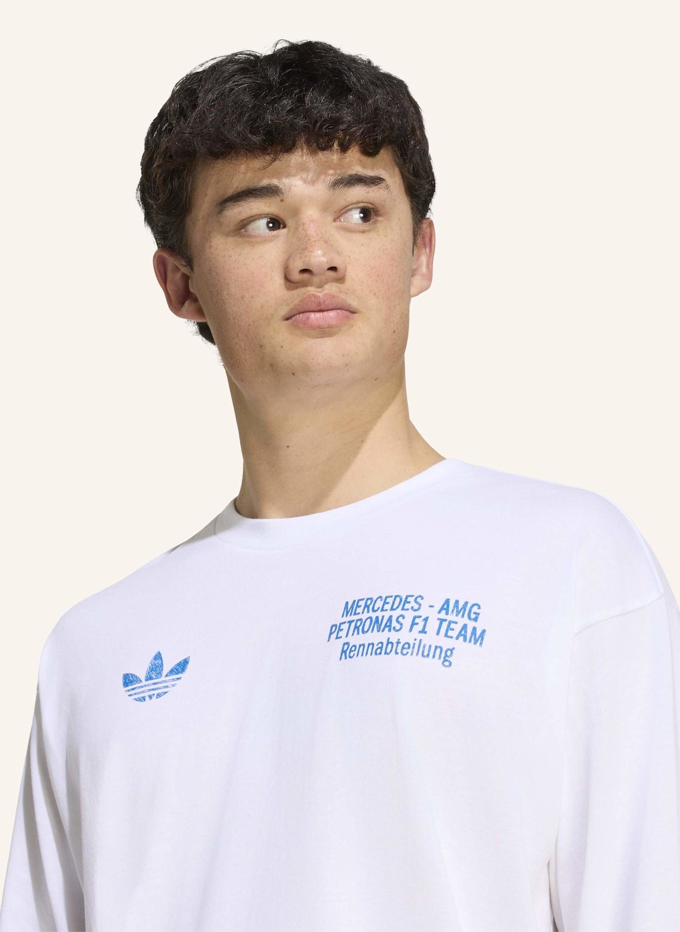 adidas MERCEDES - AMG PETRONAS FORMULA 1 TEAM BLUE WONDER LONGSLEEVE: WEISS