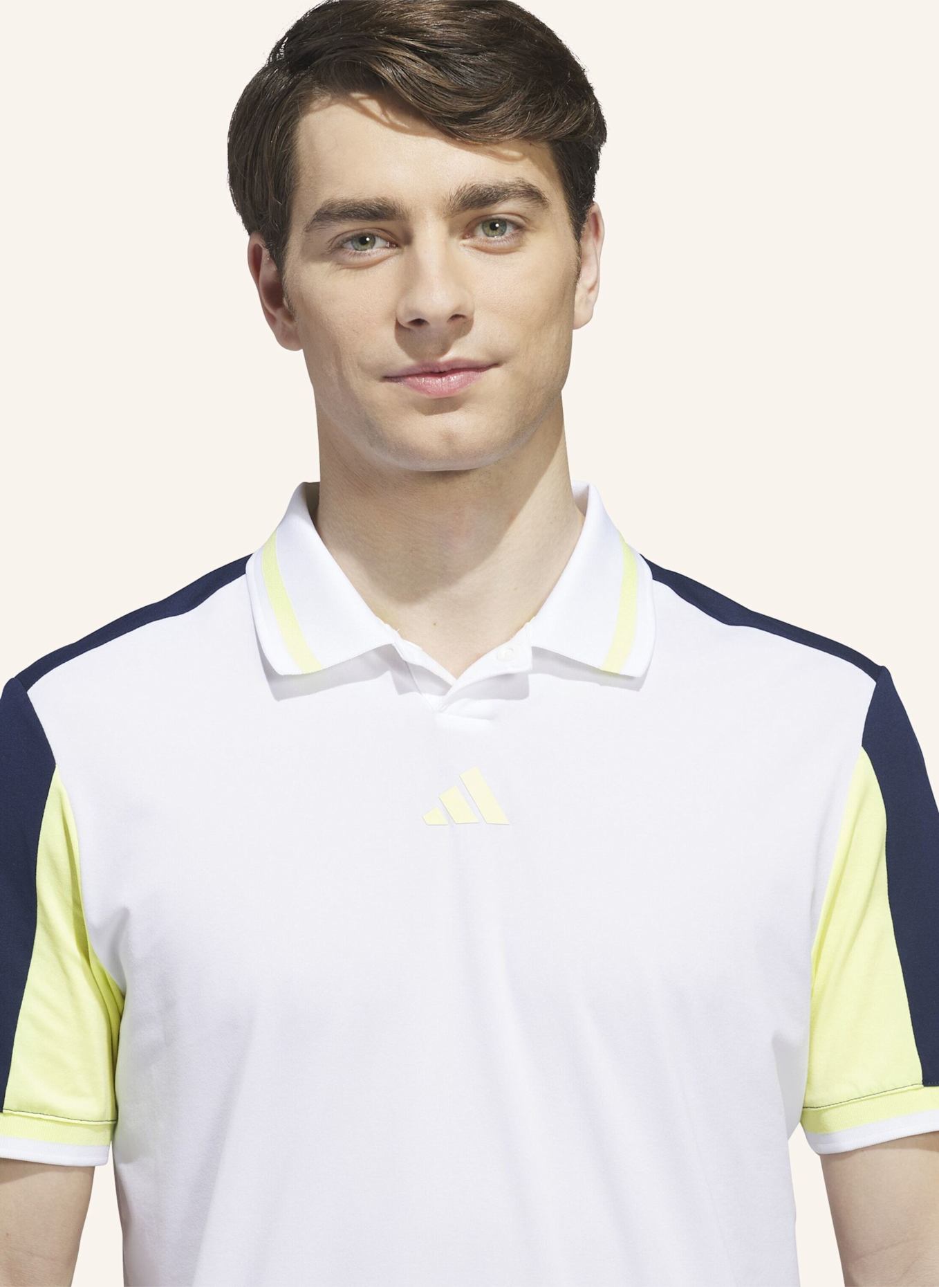 adidas BEYOND THE COURSE VENT TWISTKNIT POLOSHIRT: WEISS
