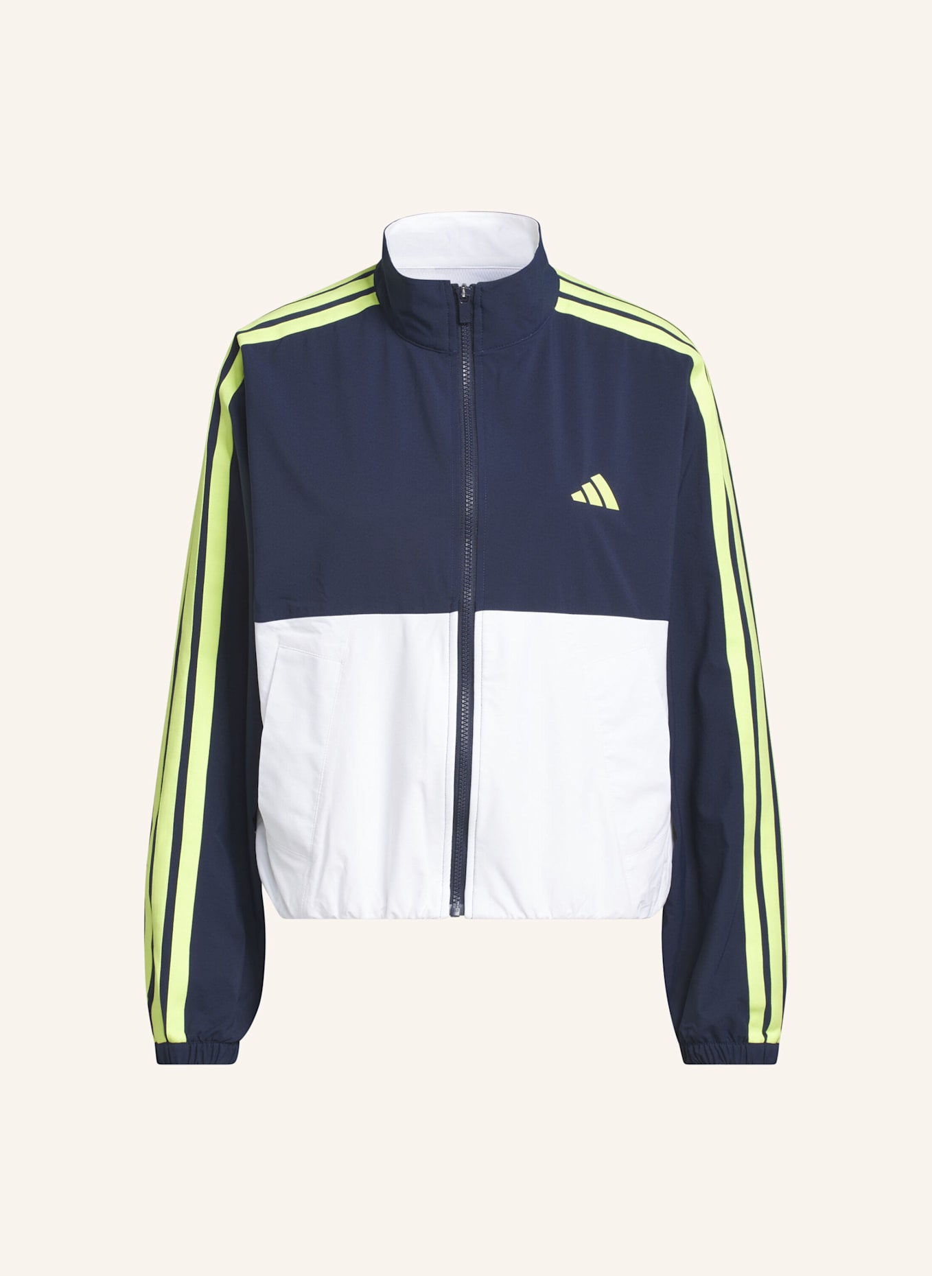 adidas BEYOND THE COURSE COLORBLOCK TWISTWEAVE FULL-ZIP JACKE: WEISS
