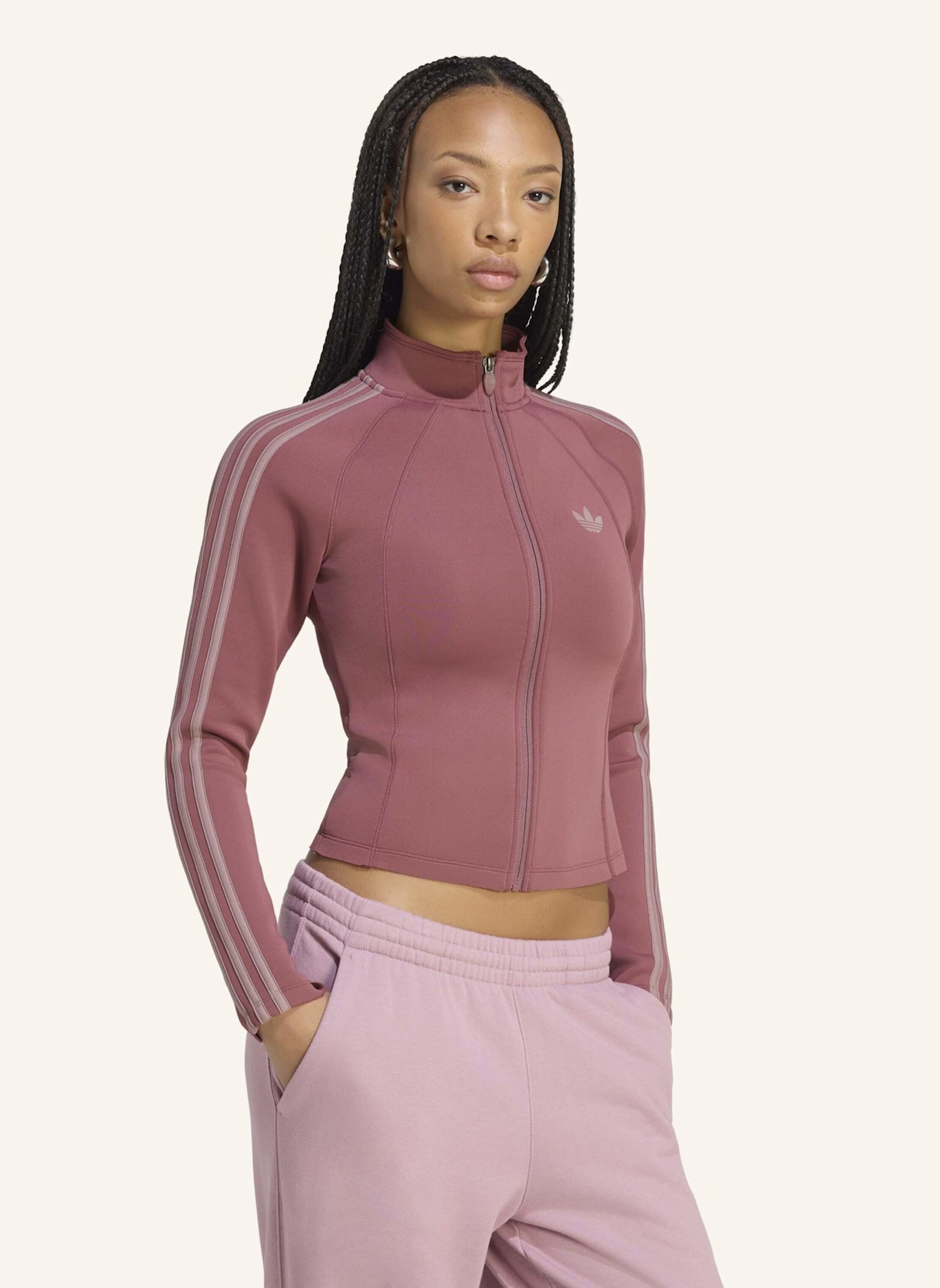 adidas Originals SST 2.0 ORIGINALS JACKE, FIGURBETONT: ROT/ LILA
