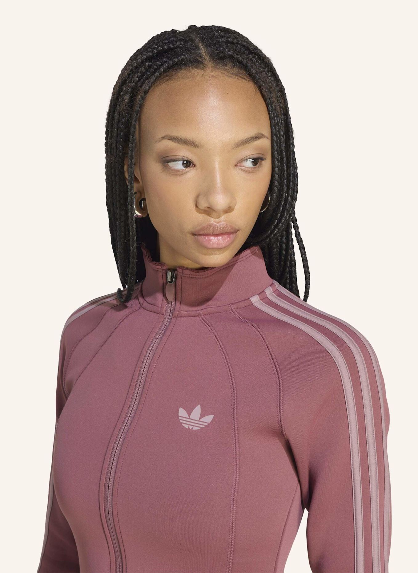 adidas Originals SST 2.0 ORIGINALS JACKE, FIGURBETONT: ROT/ LILA