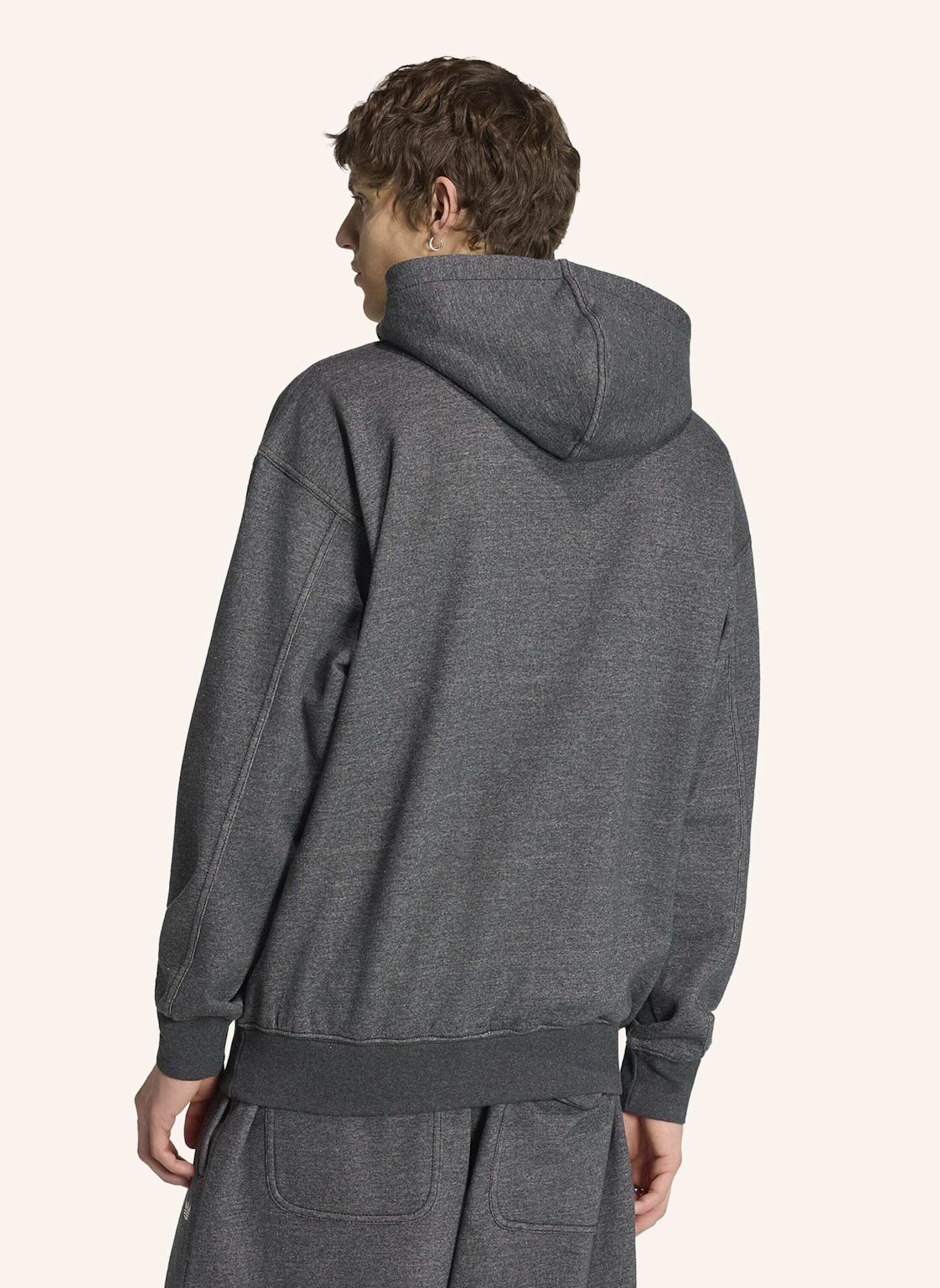 adidas Originals TREFOIL ESSENTIALS HOODIE, MELIERT, LOCKER GESCHNITTEN: GRAU