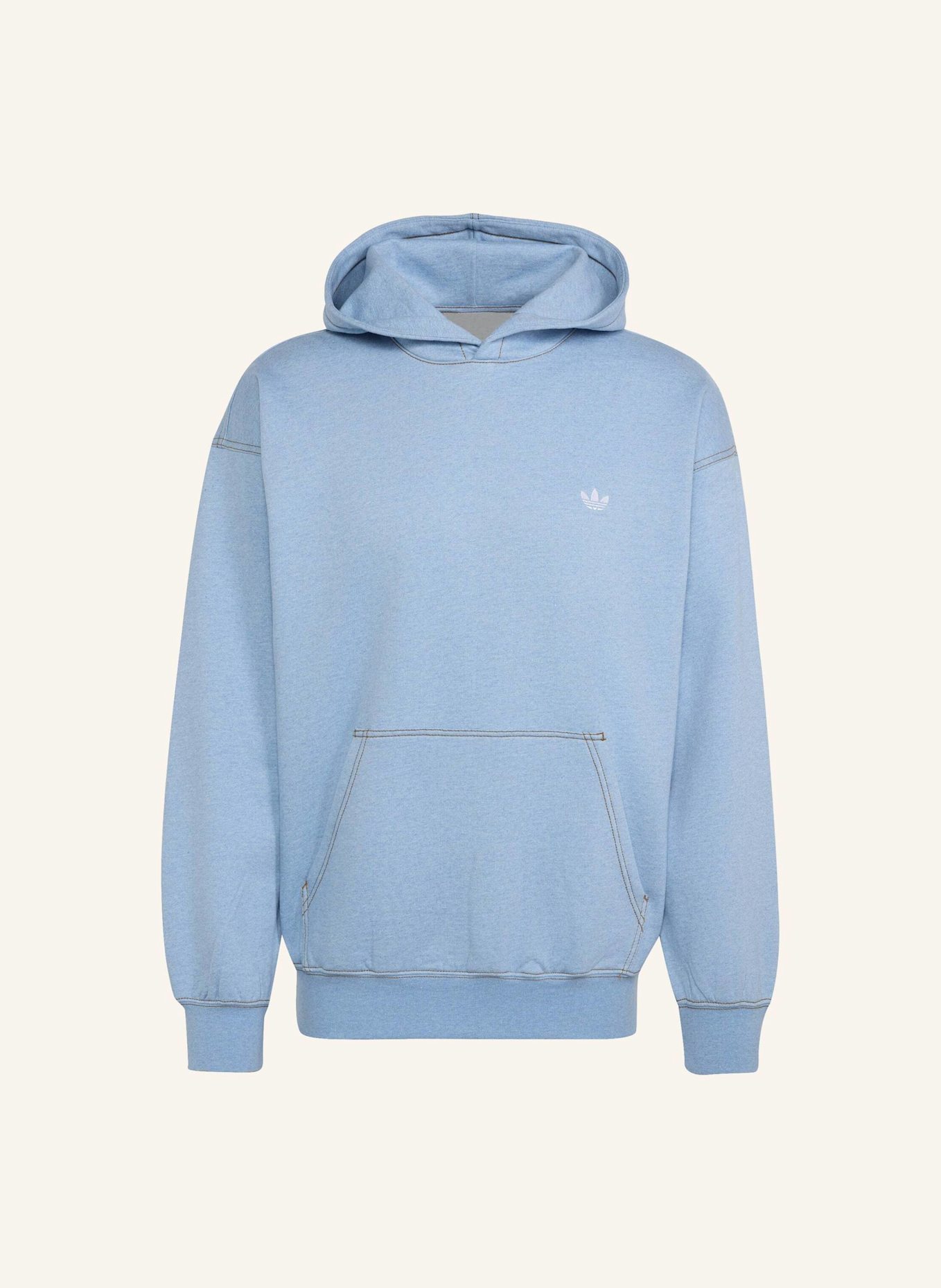 adidas Originals TREFOIL ESSENTIALS HOODIE, MELIERT, LOCKER GESCHNITTEN: HELLBLAU